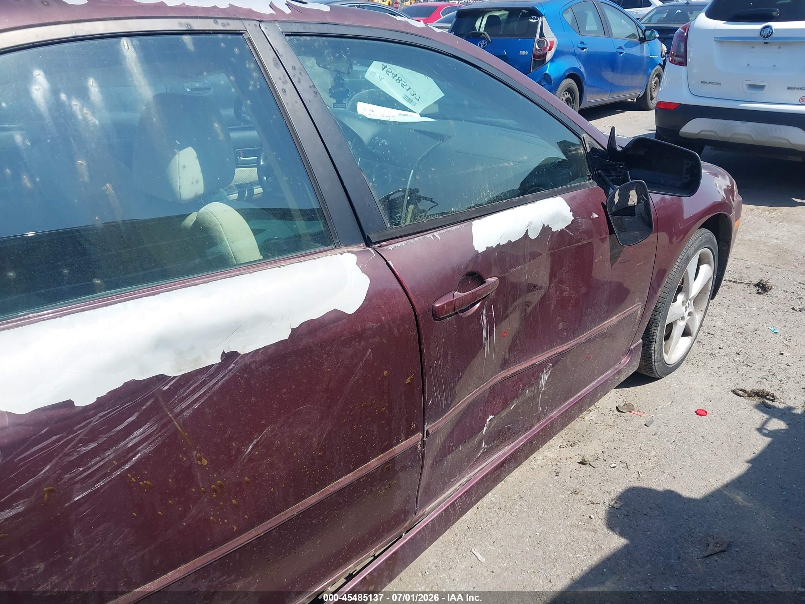 2008 Mazda Mazda6 I Sport Ve Бордовый vin: 1YVHP80CX85M24978
