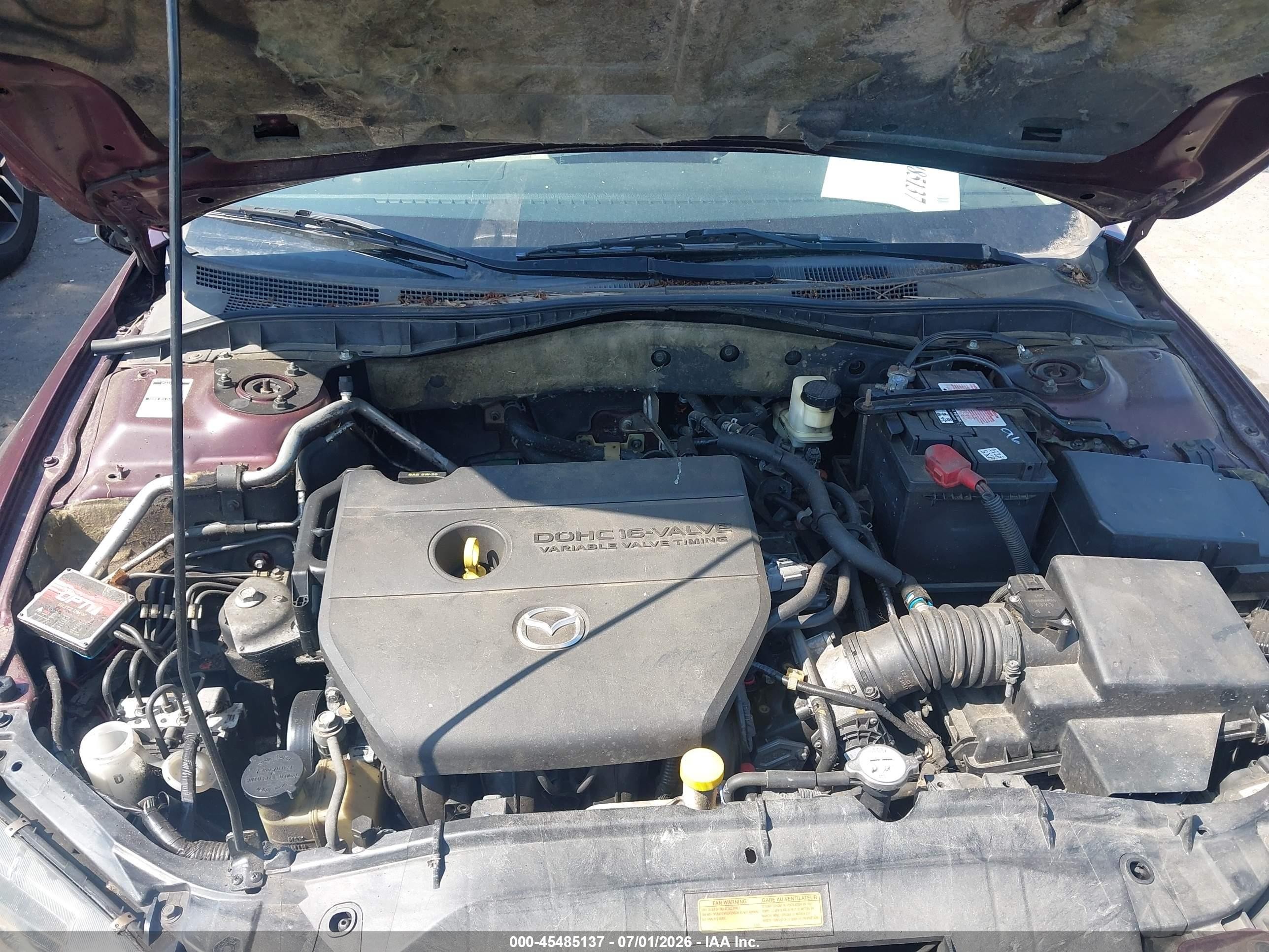 2008 Mazda Mazda6 I Sport Ve Бордовый vin: 1YVHP80CX85M24978