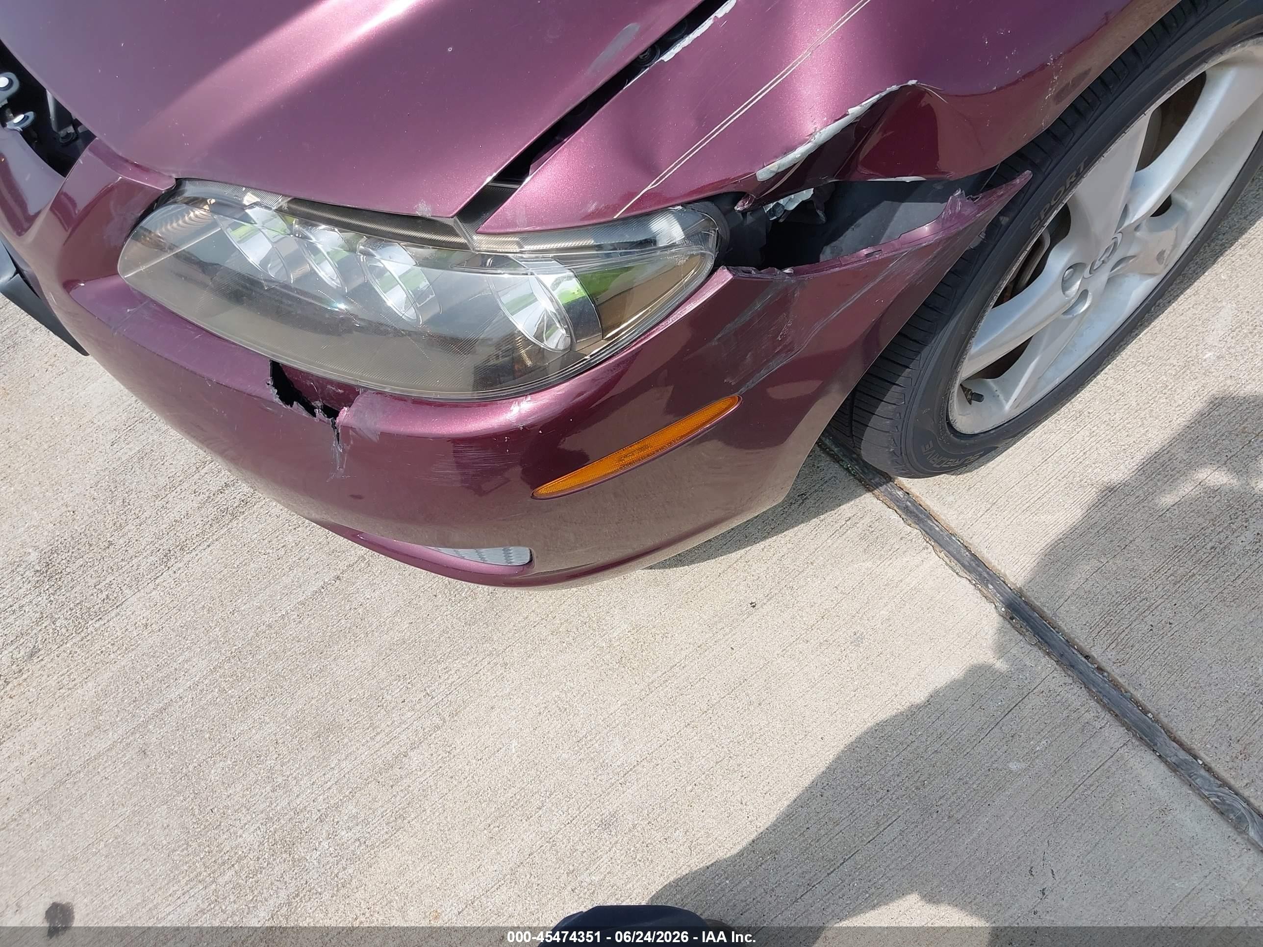 2008 Mazda Mazda6 I Sport Ve Purple vin: 1YVHP80CX85M44406