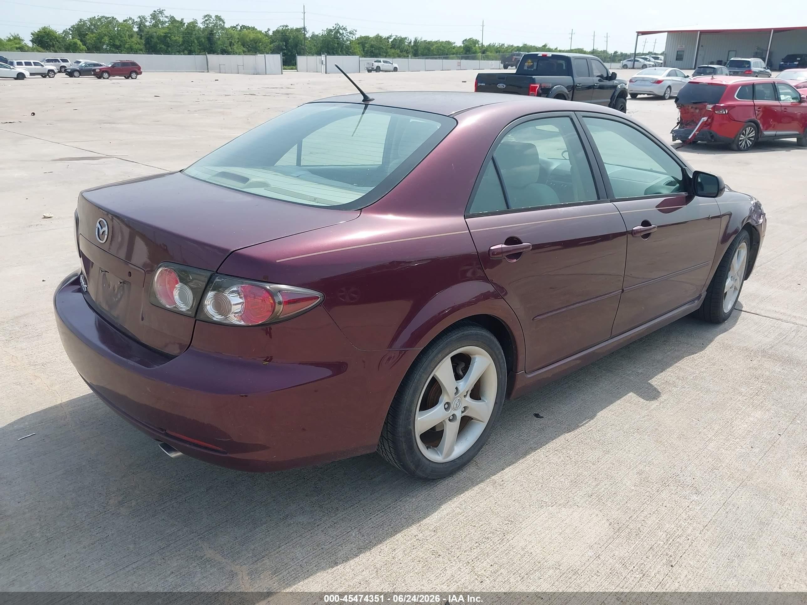 2008 Mazda Mazda6 I Sport Ve Purple vin: 1YVHP80CX85M44406