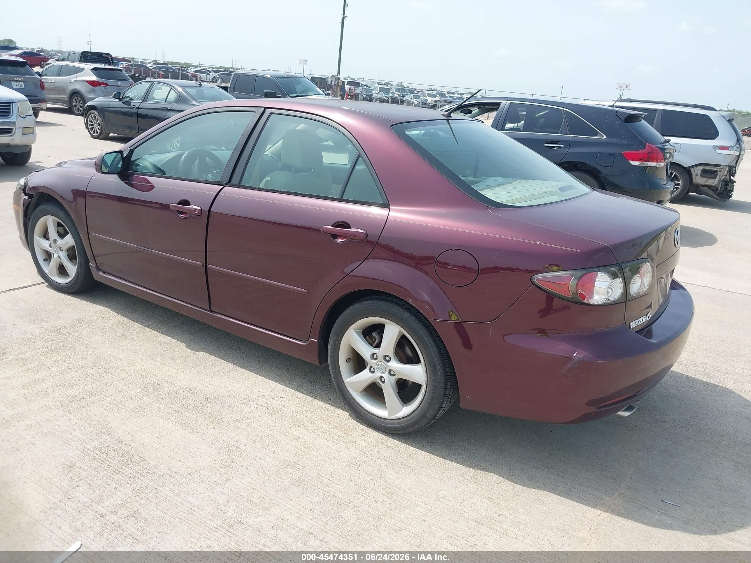 2008 Mazda Mazda6 I Sport Ve Purple vin: 1YVHP80CX85M44406