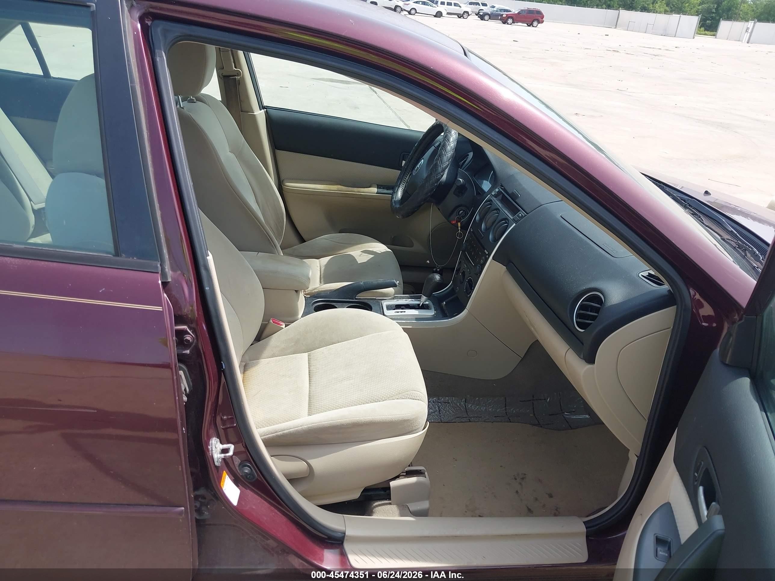 2008 Mazda Mazda6 I Sport Ve Purple vin: 1YVHP80CX85M44406