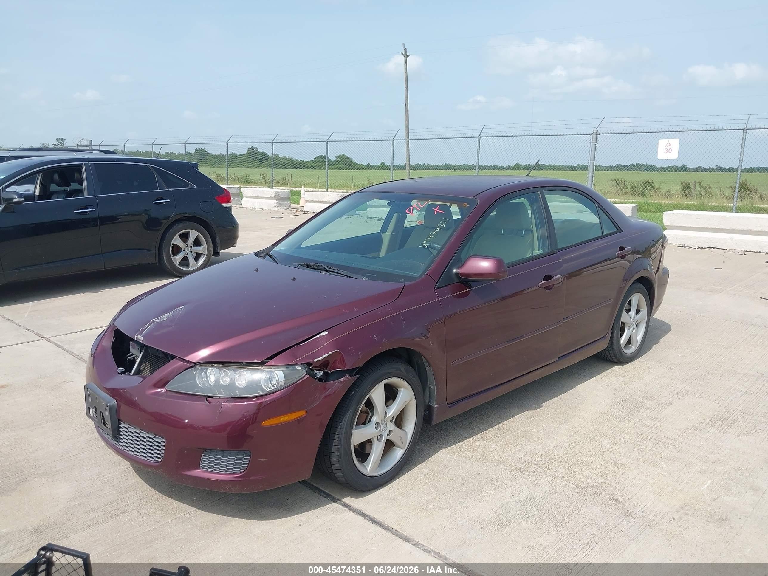 2008 Mazda Mazda6 I Sport Ve Purple vin: 1YVHP80CX85M44406