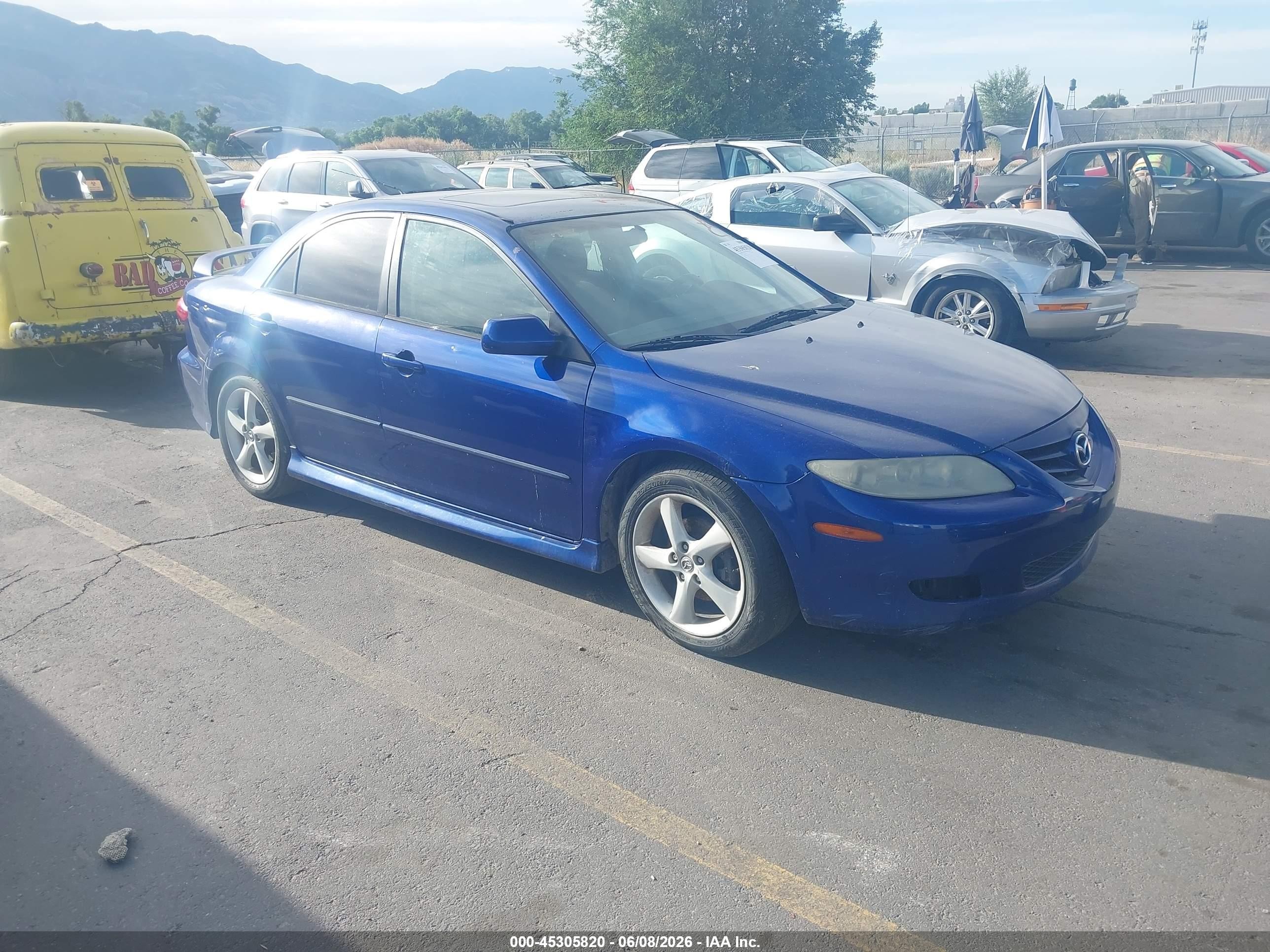 2005 Mazda Mazda6 S Sport Blue vin: 1YVHP80D055M73935