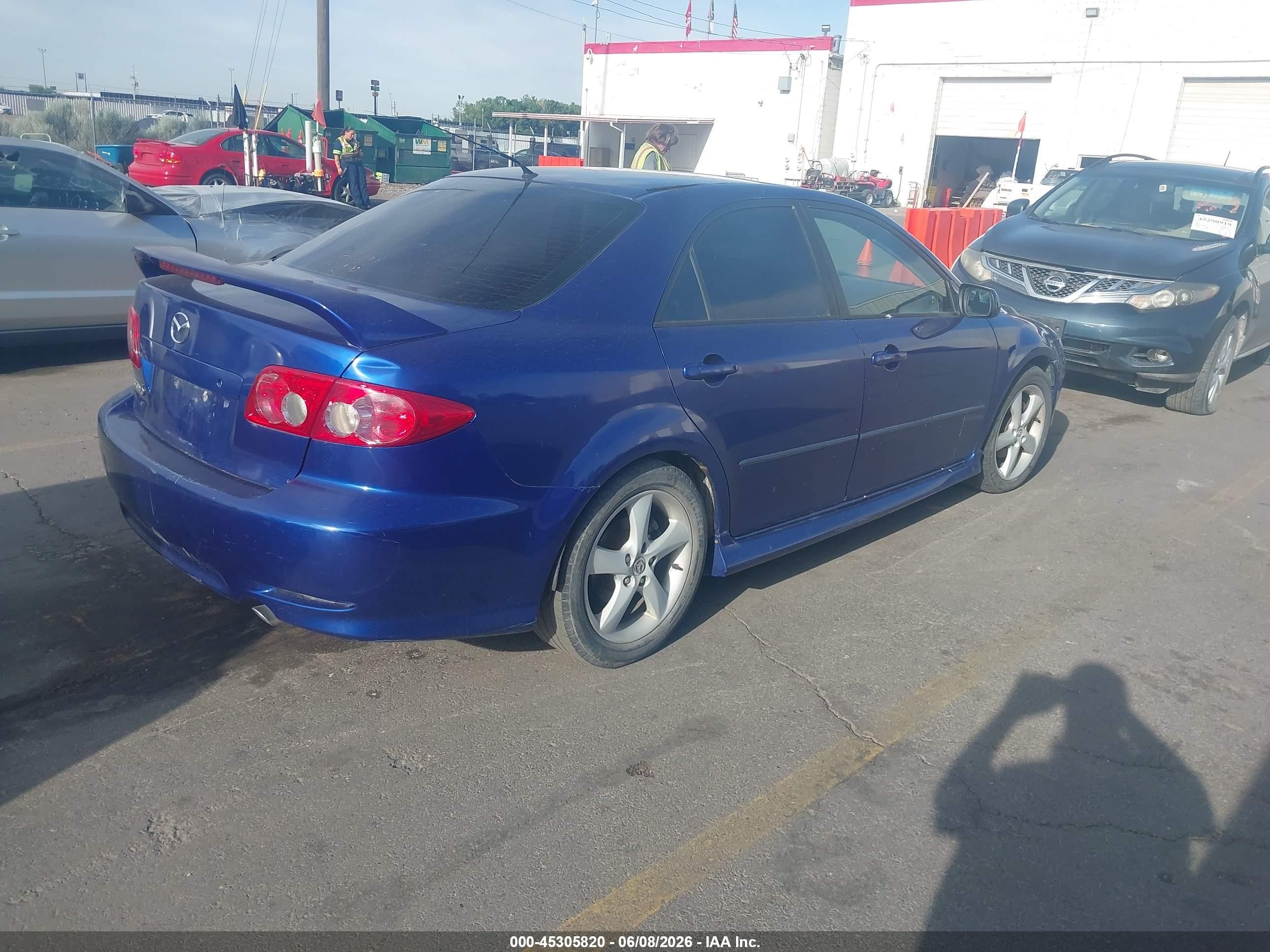 2005 Mazda Mazda6 S Sport Blue vin: 1YVHP80D055M73935