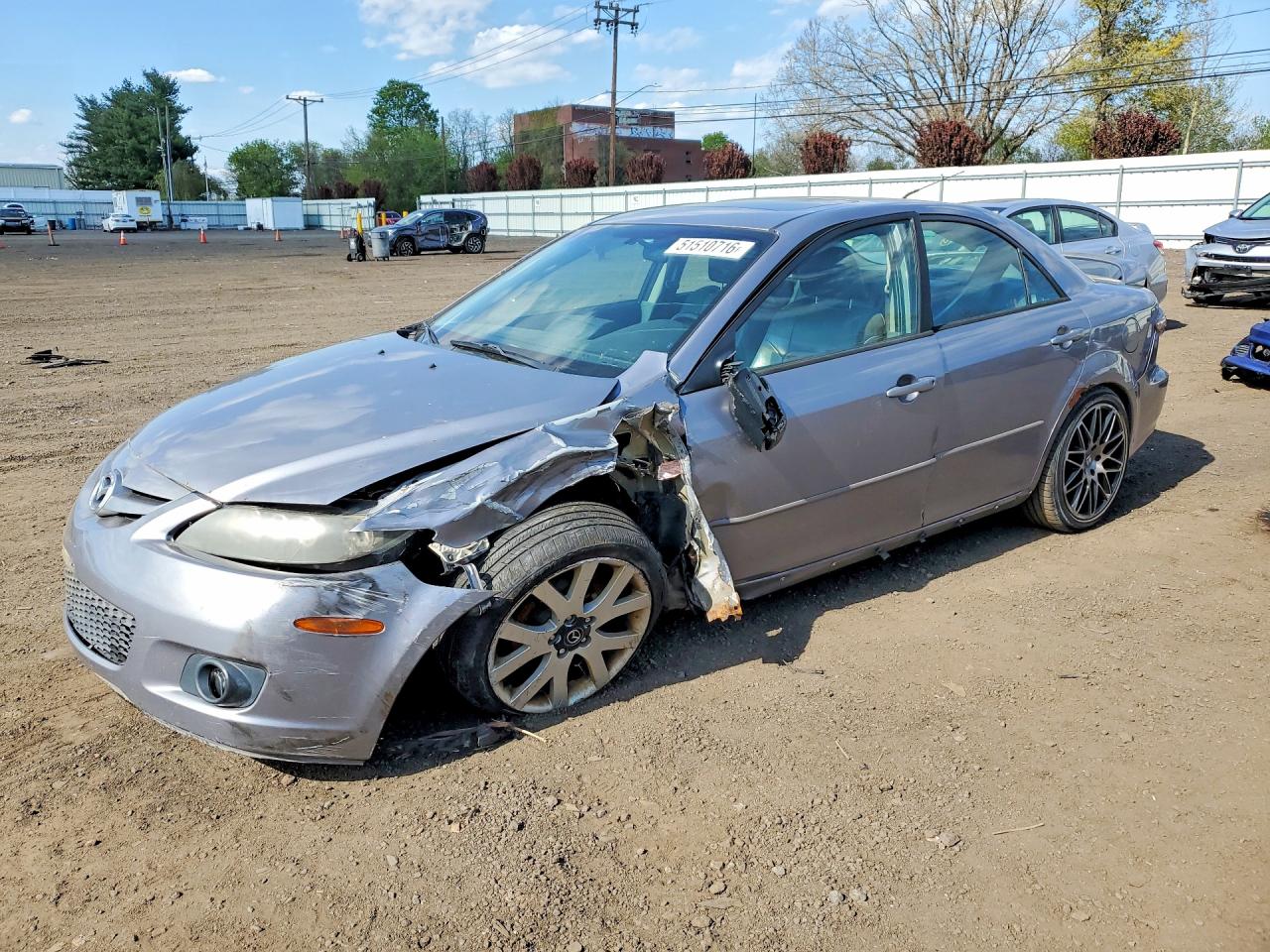 2006 Mazda 6 S Silver vin: 1YVHP80D065M46798