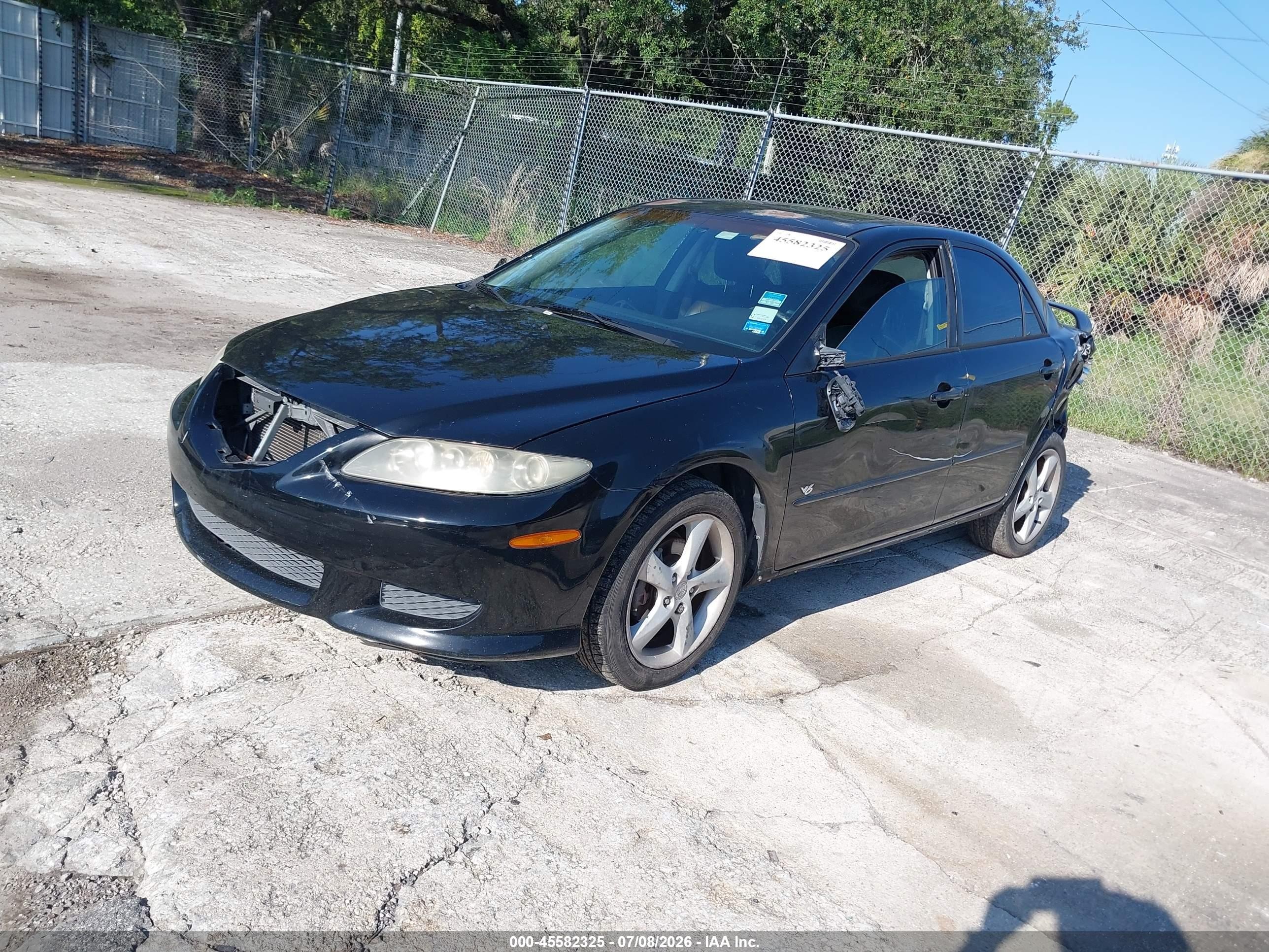 2005 Mazda Mazda6 S Sport Black vin: 1YVHP80D355M13552