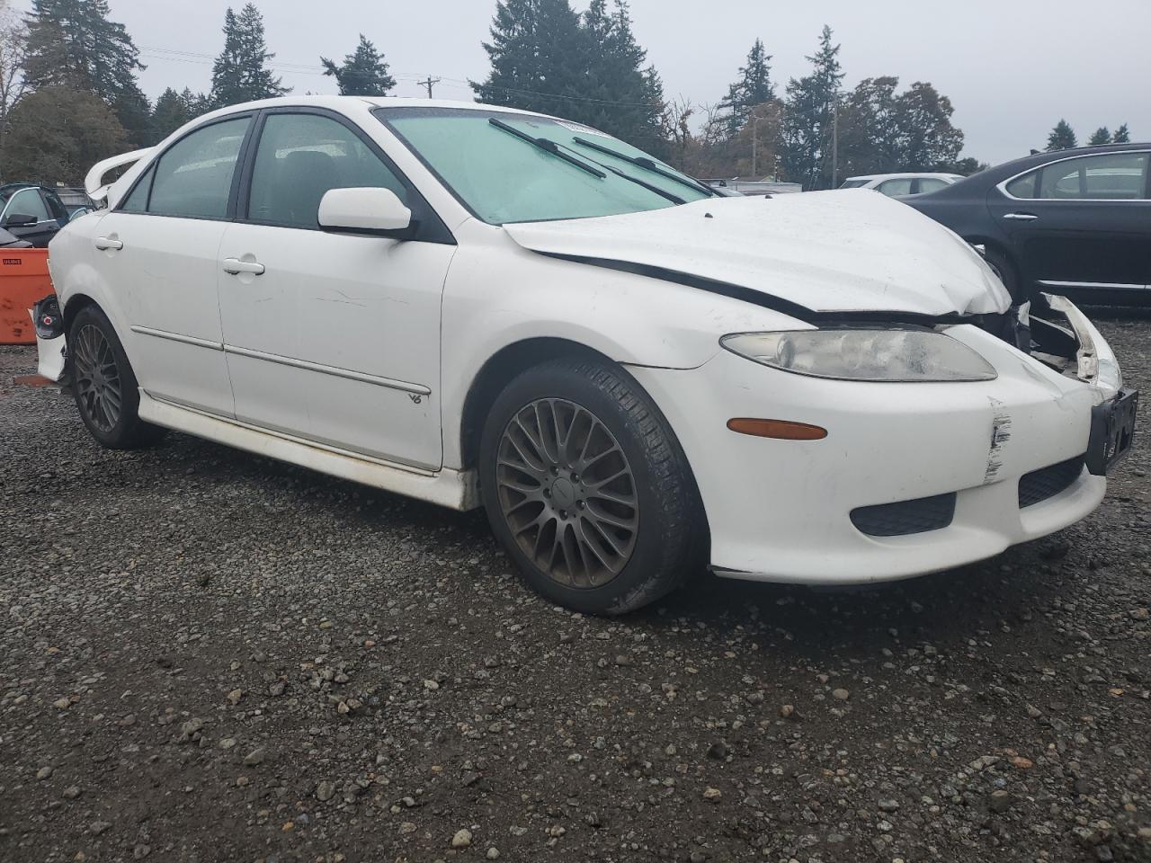 2003 Mazda 6 S White vin: 1YVHP80D435M20104