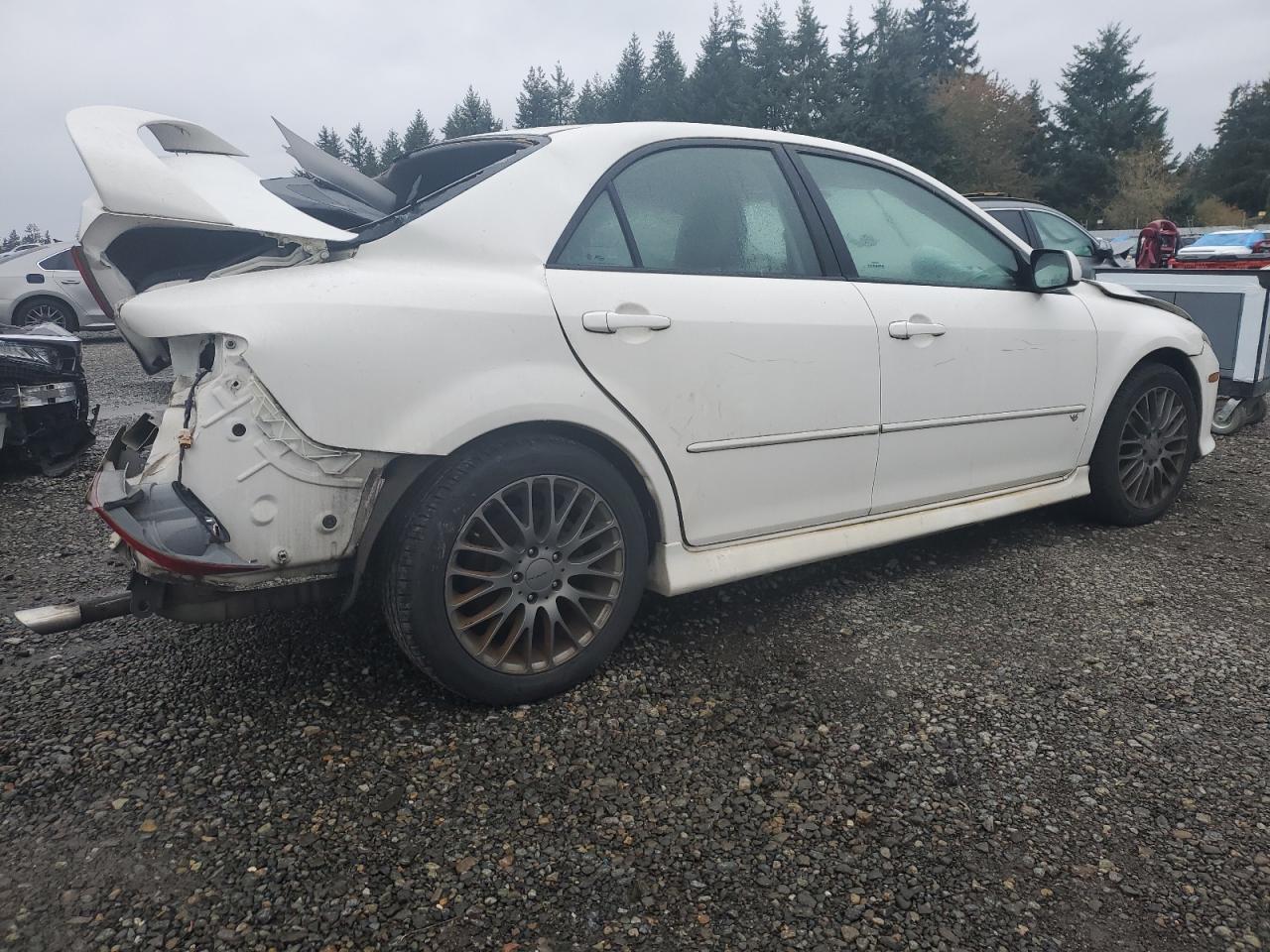 2003 Mazda 6 S White vin: 1YVHP80D435M20104