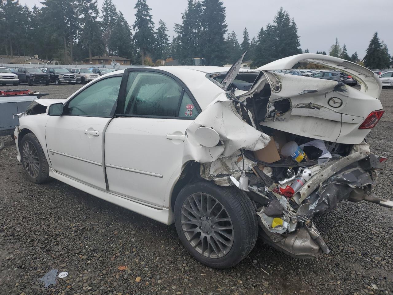 2003 Mazda 6 S White vin: 1YVHP80D435M20104