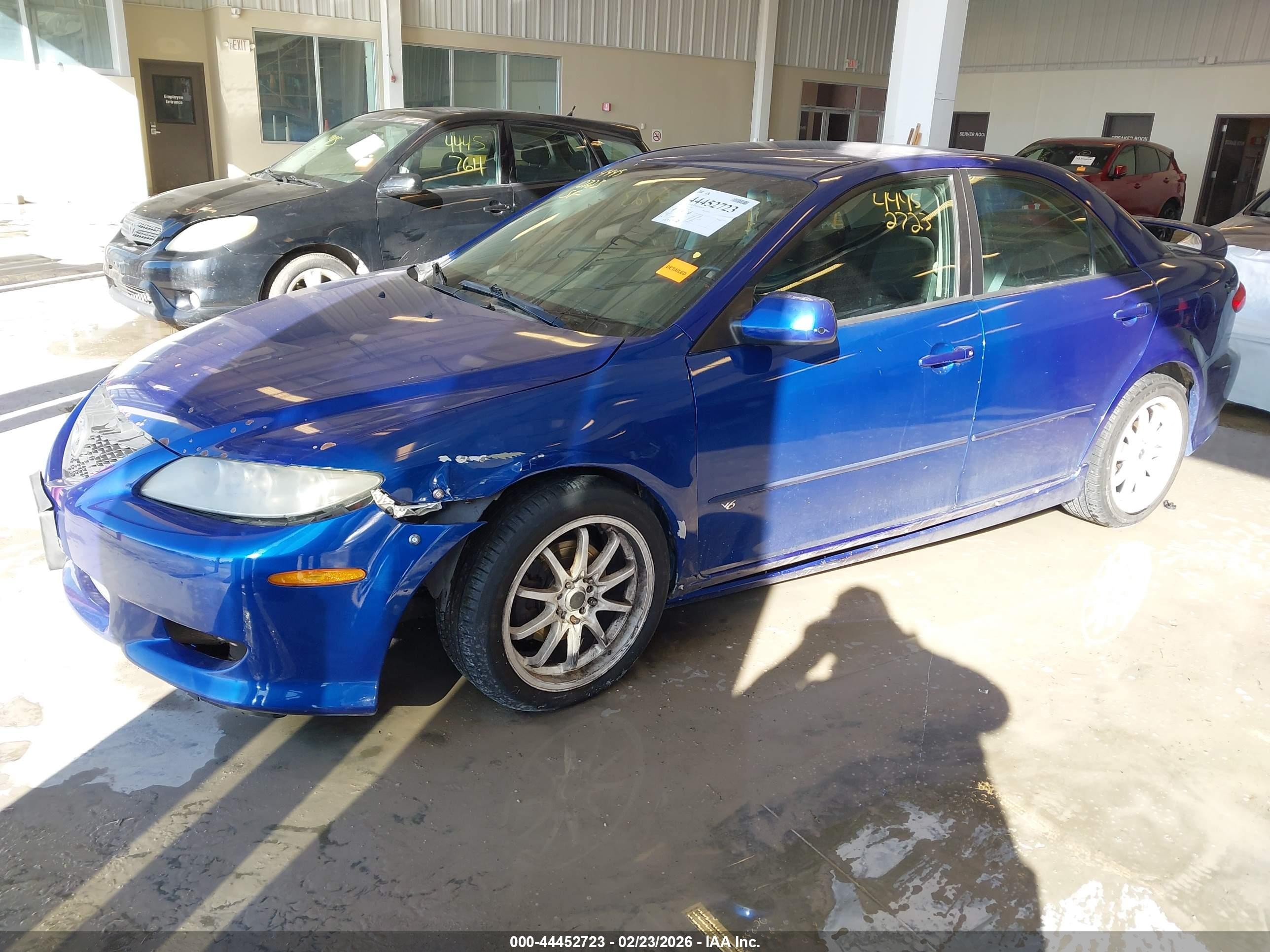 2003 Mazda Mazda6 S Blue vin: 1YVHP80D635M13655