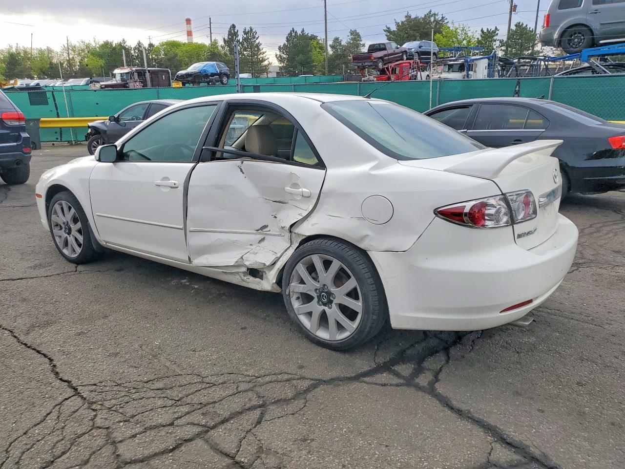 2006 Mazda 6 S White vin: 1YVHP80D765M07240