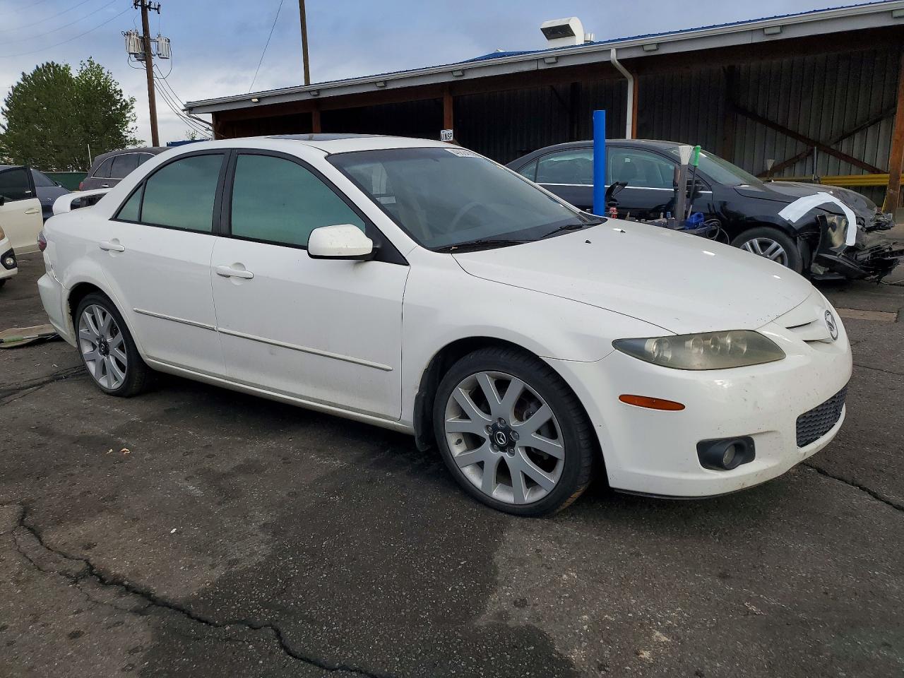 2006 Mazda 6 S White vin: 1YVHP80D765M07240