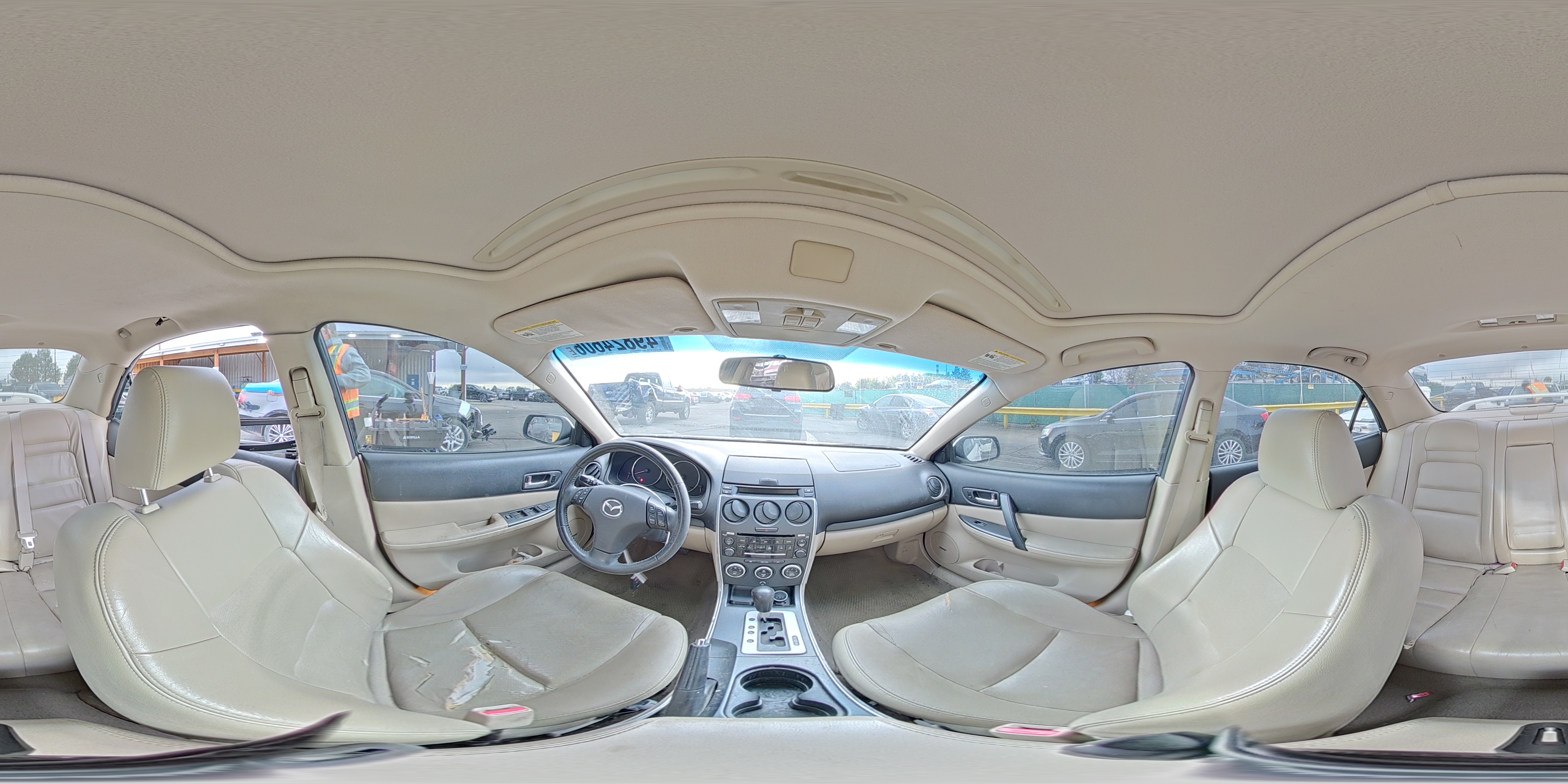 2006 Mazda 6 S White vin: 1YVHP80D765M07240