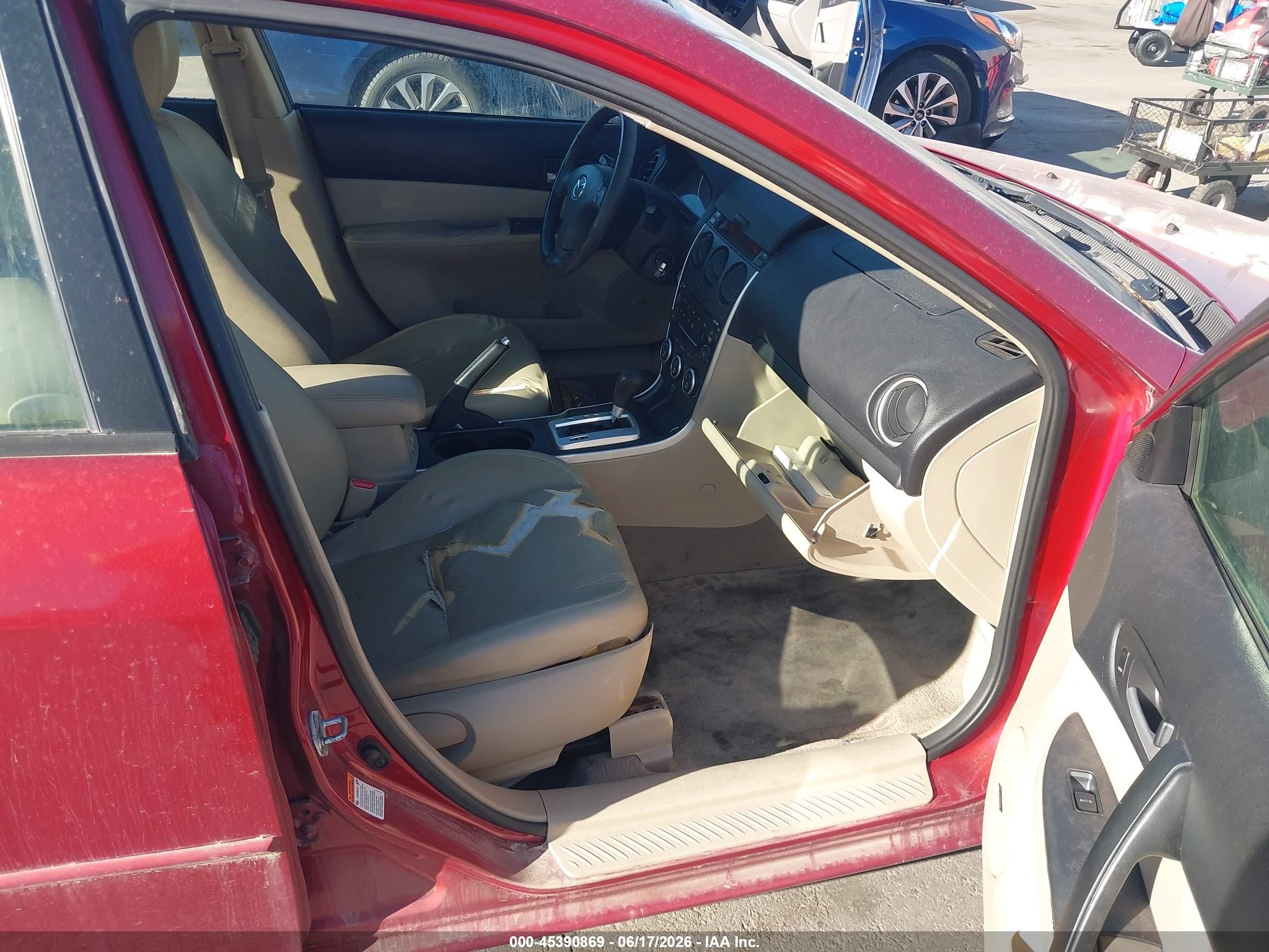 2006 Mazda Mazda6 S Grand Touring Красный vin: 1YVHP80D765M34891