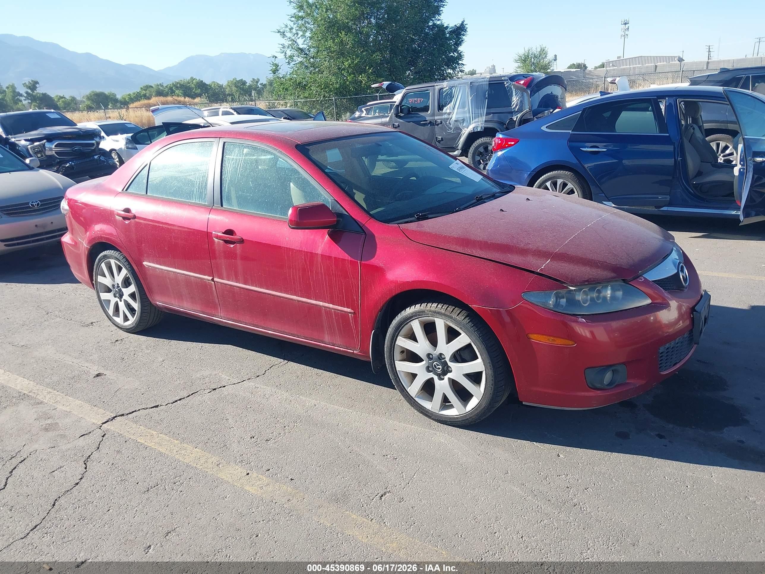 2006 Mazda Mazda6 S Grand Touring Red vin: 1YVHP80D765M34891