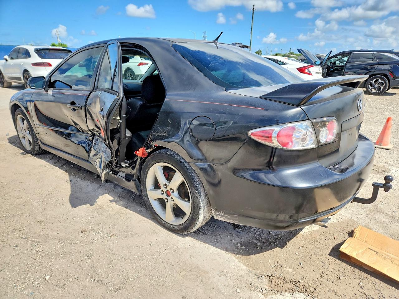 2006 Mazda 6 S Black vin: 1YVHP80D865M19378
