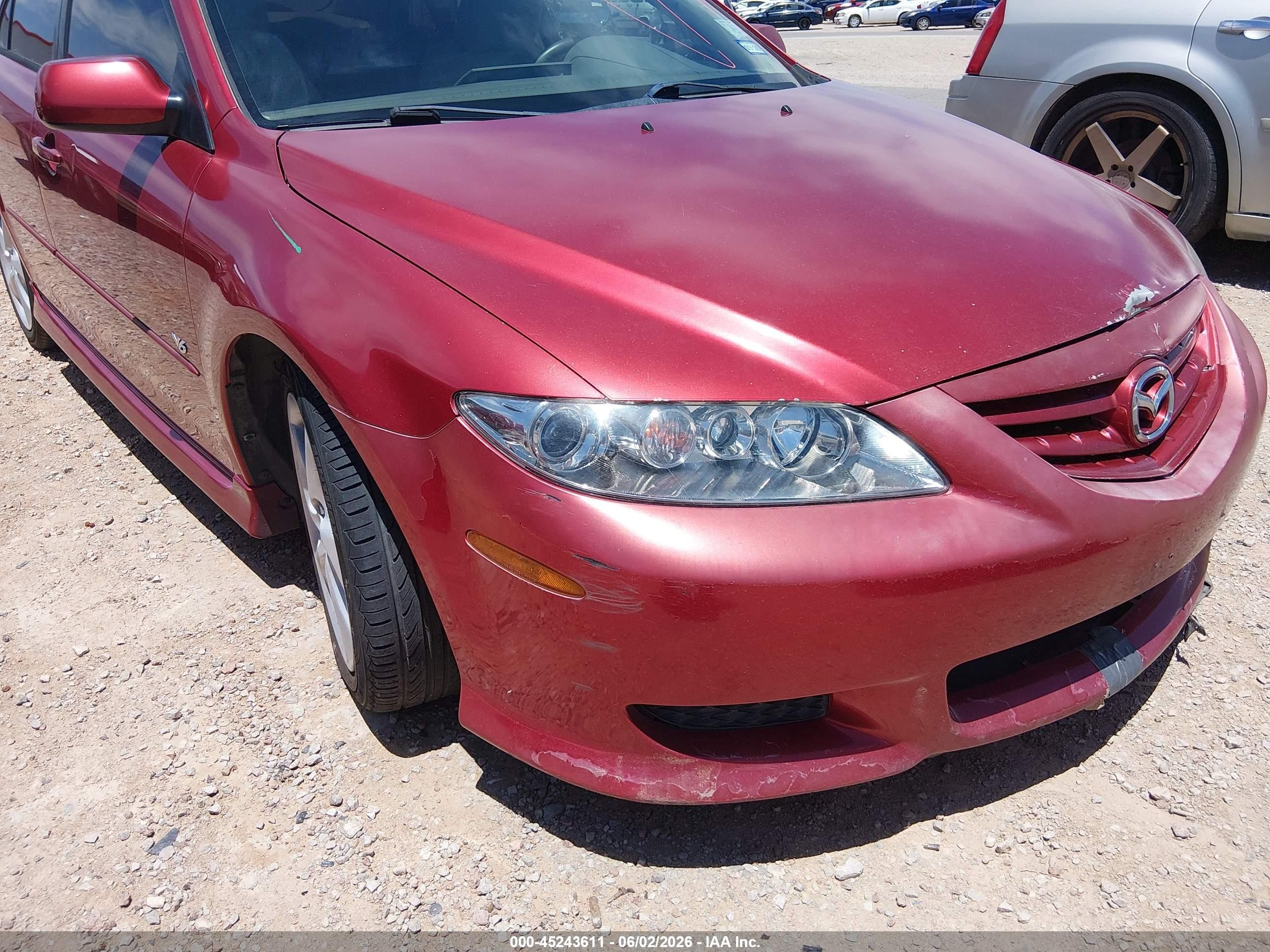 2004 Mazda Mazda6 S Red vin: 1YVHP80D945N66273