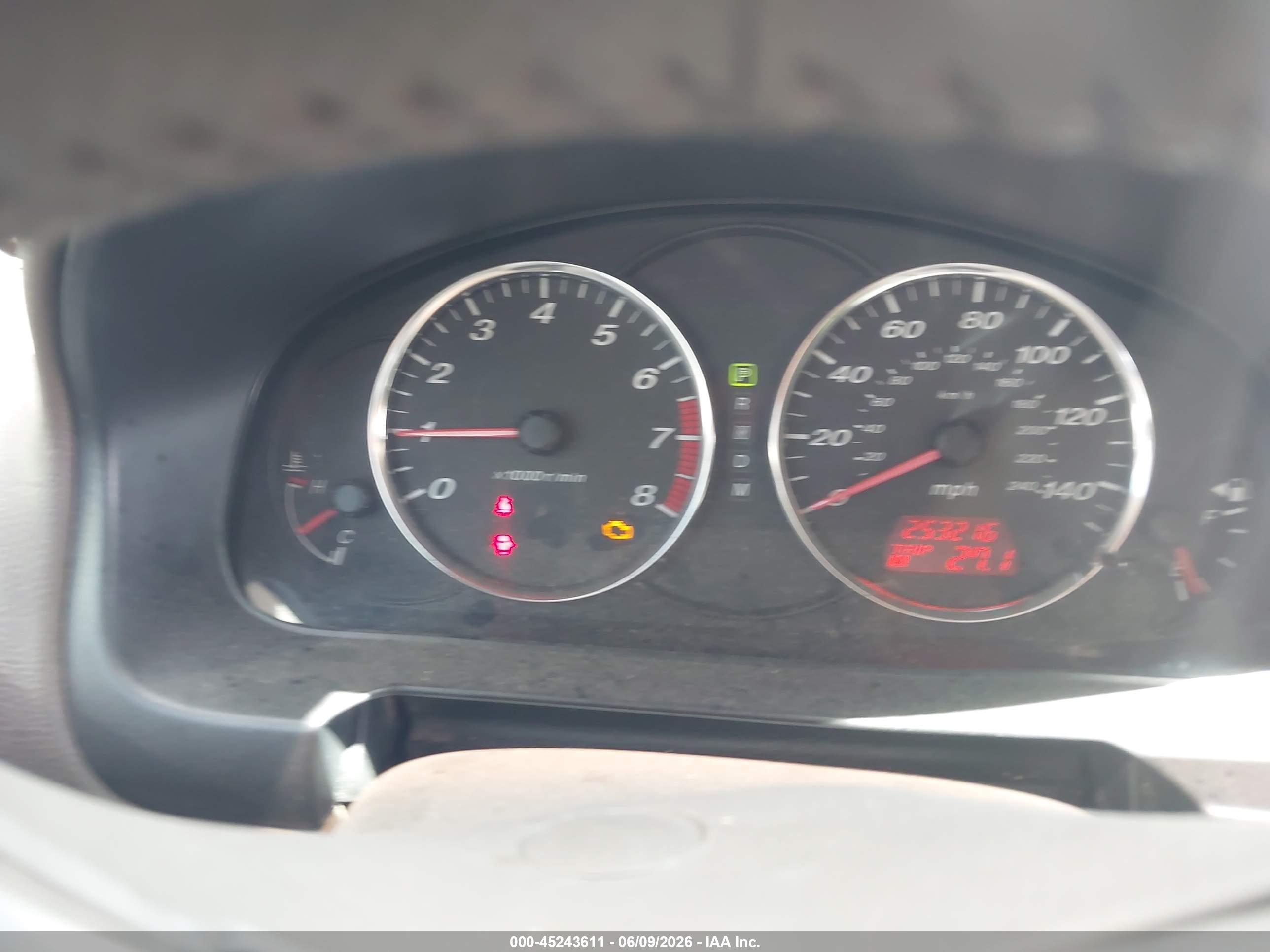 2004 Mazda Mazda6 S Red vin: 1YVHP80D945N66273
