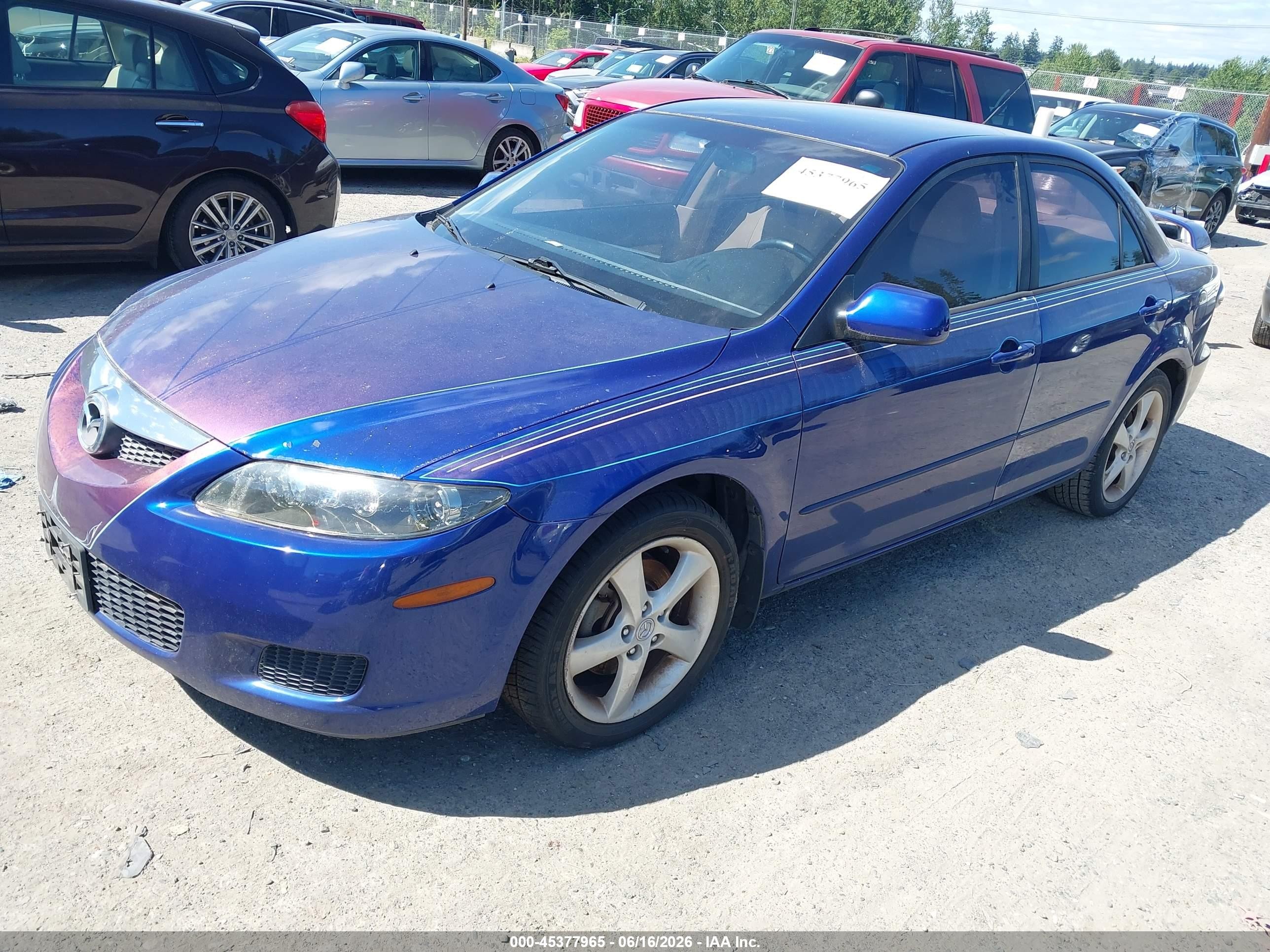 2006 Mazda Mazda6 S Blue vin: 1YVHP80D965M22662