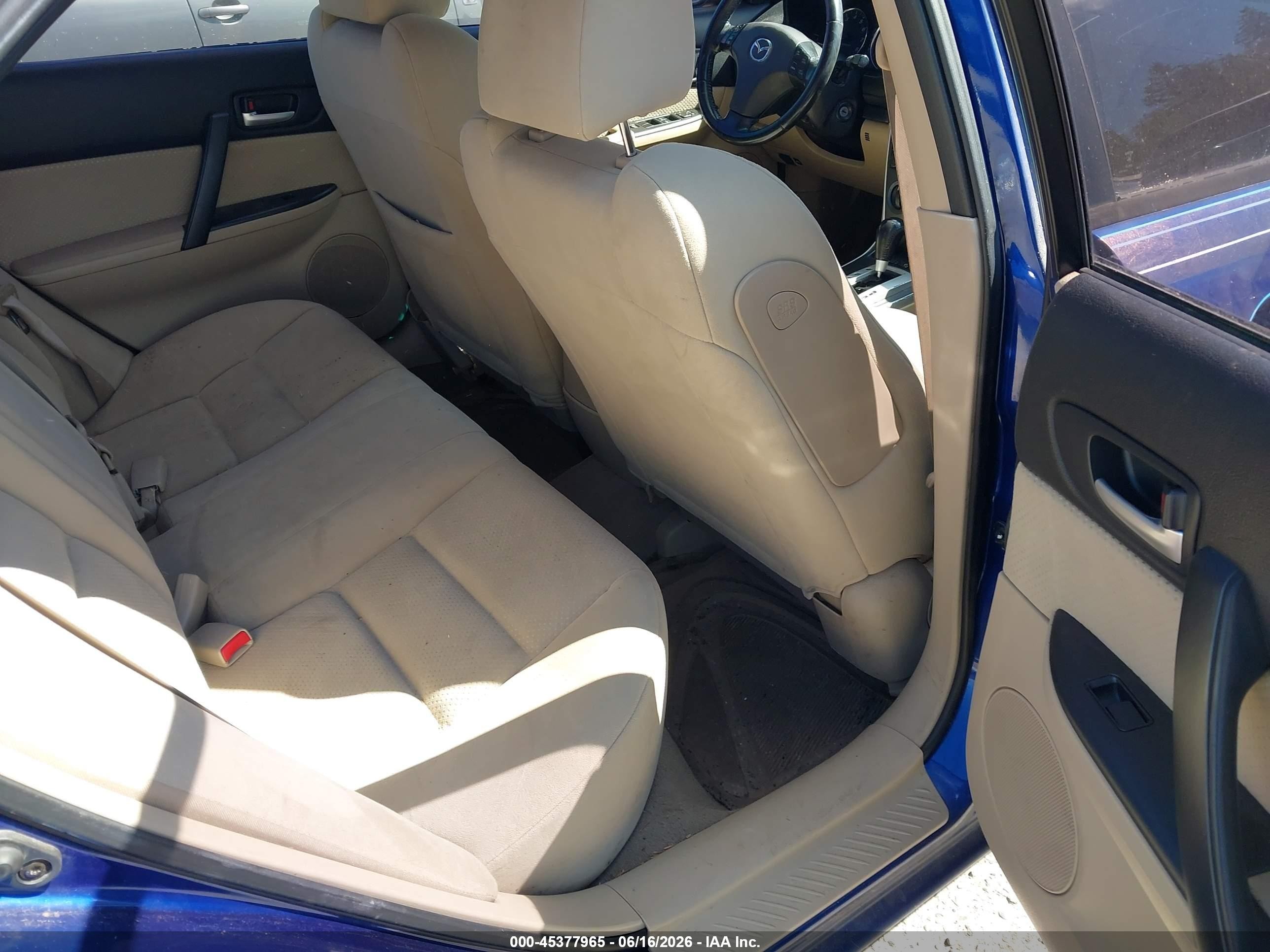 2006 Mazda Mazda6 S Blue vin: 1YVHP80D965M22662