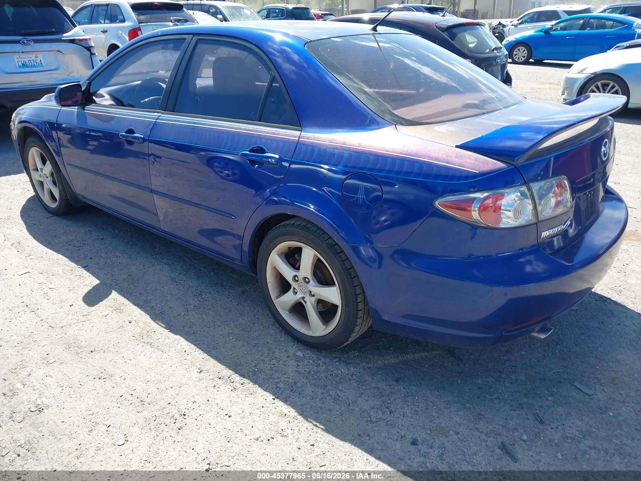 2006 Mazda Mazda6 S Blue vin: 1YVHP80D965M22662