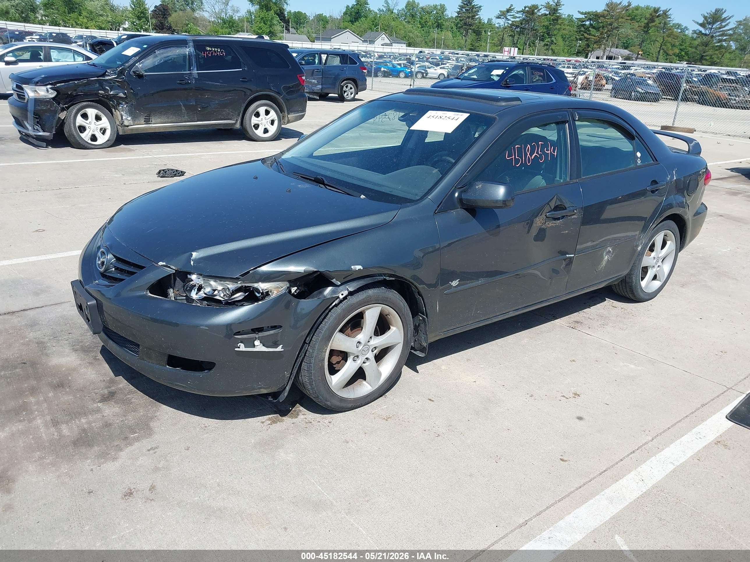 2005 Mazda Mazda6 S Grand Touring Gray vin: 1YVHP80DX55M04122