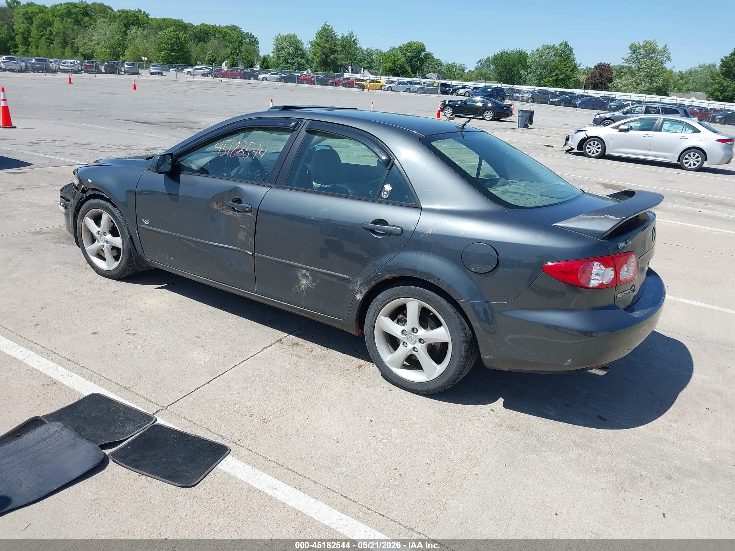 2005 Mazda Mazda6 S Grand Touring Gray vin: 1YVHP80DX55M04122