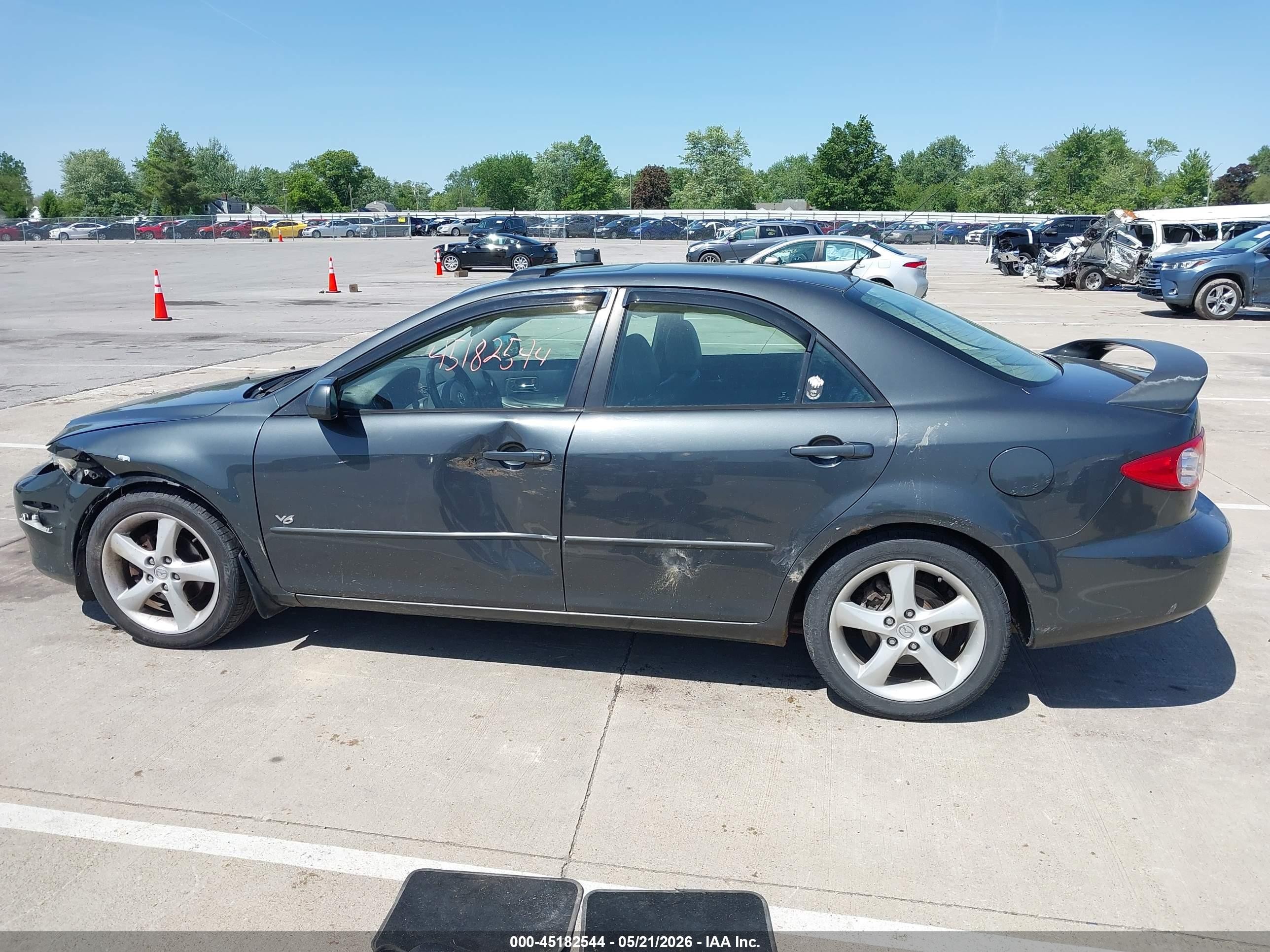 2005 Mazda Mazda6 S Grand Touring Gray vin: 1YVHP80DX55M04122