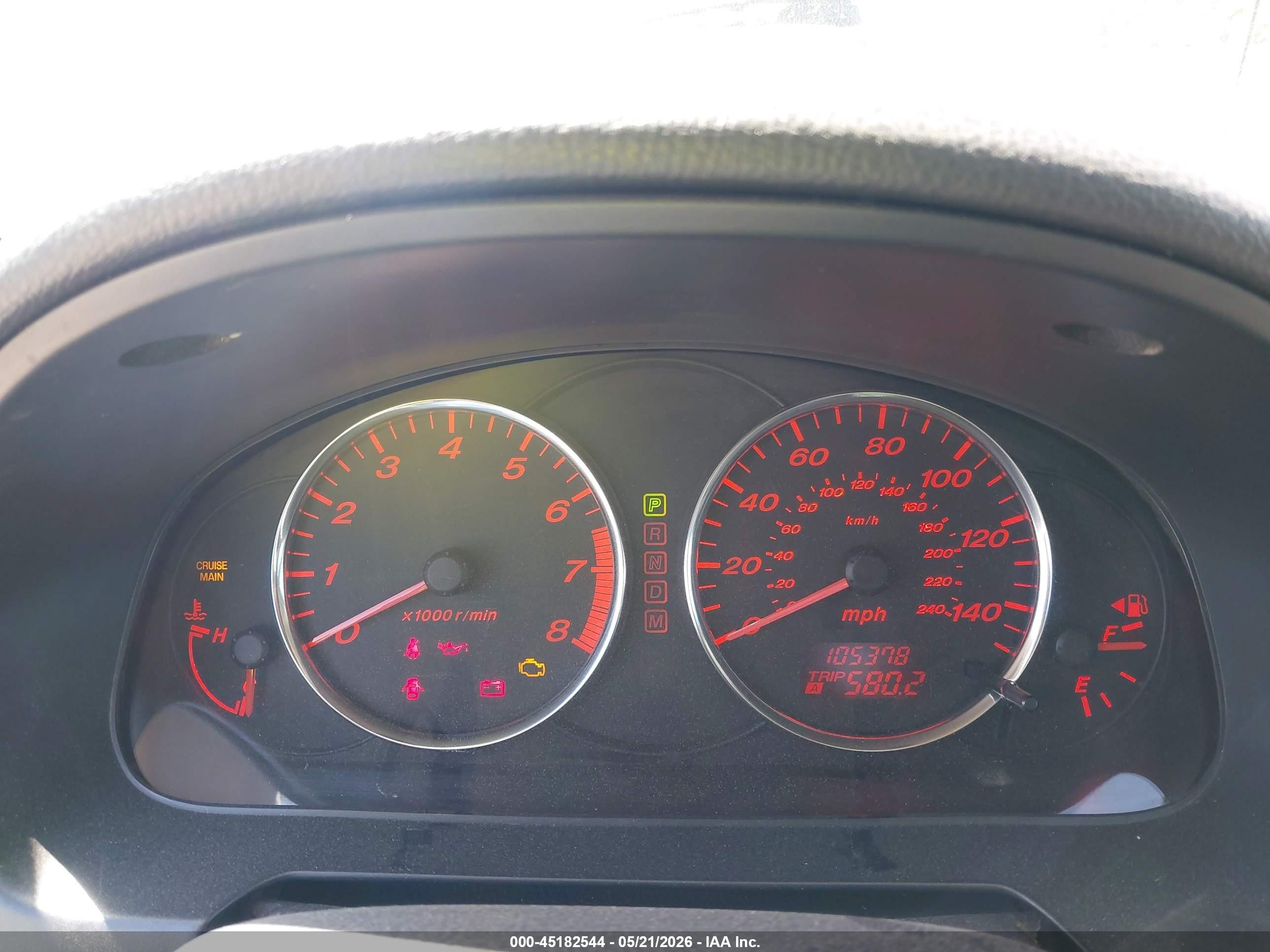 2005 Mazda Mazda6 S Grand Touring Gray vin: 1YVHP80DX55M04122