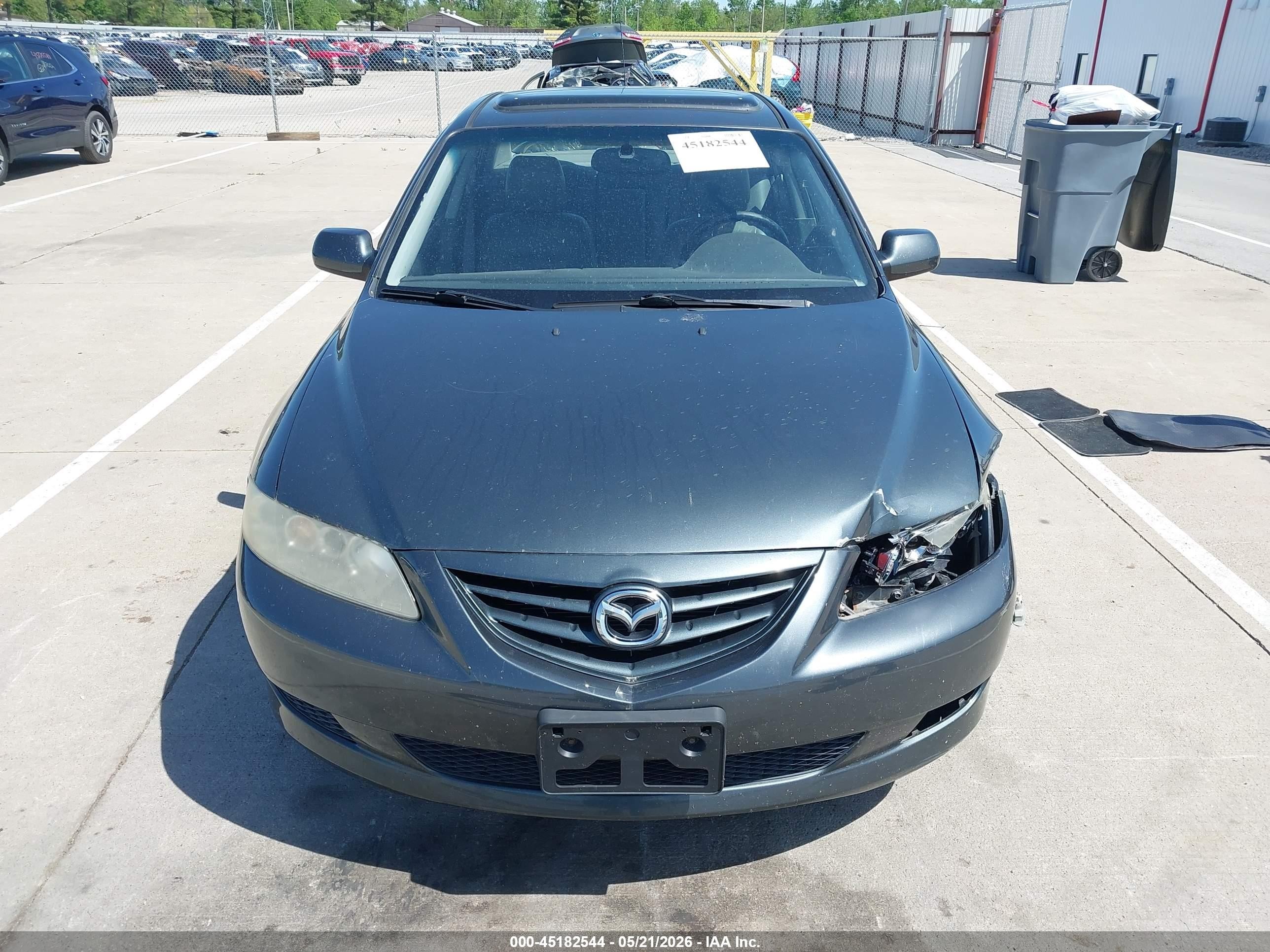 2005 Mazda Mazda6 S Grand Touring Gray vin: 1YVHP80DX55M04122