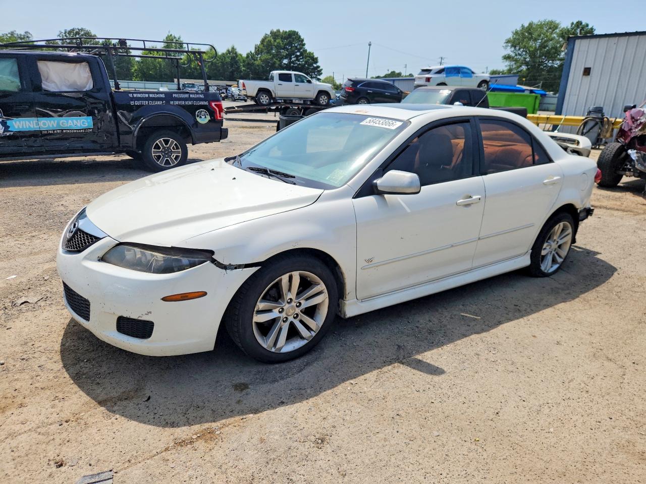2005 Mazda 6 S White vin: 1YVHP80DX55M72078