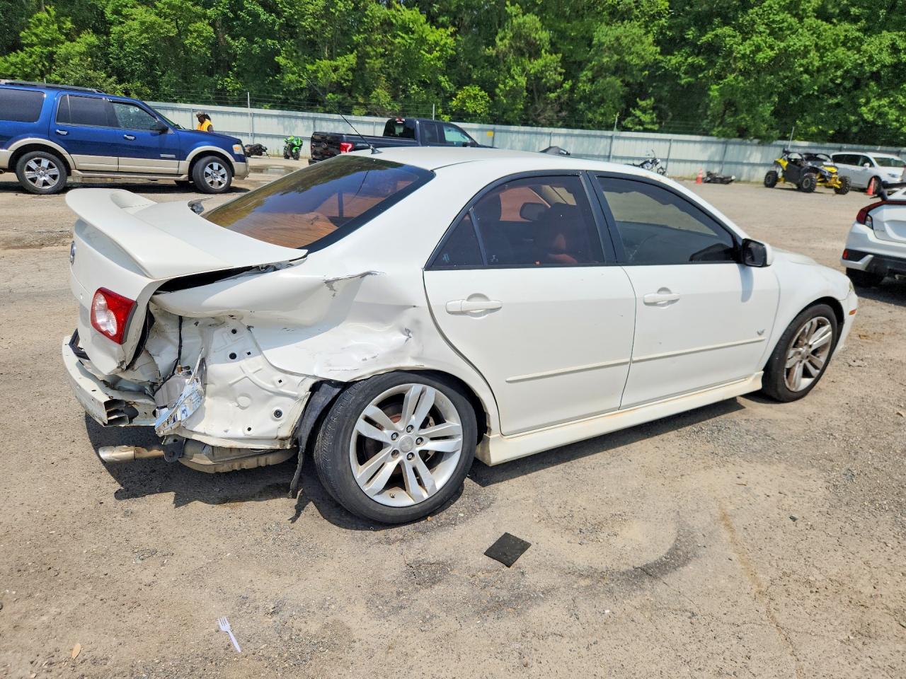 2005 Mazda 6 S White vin: 1YVHP80DX55M72078