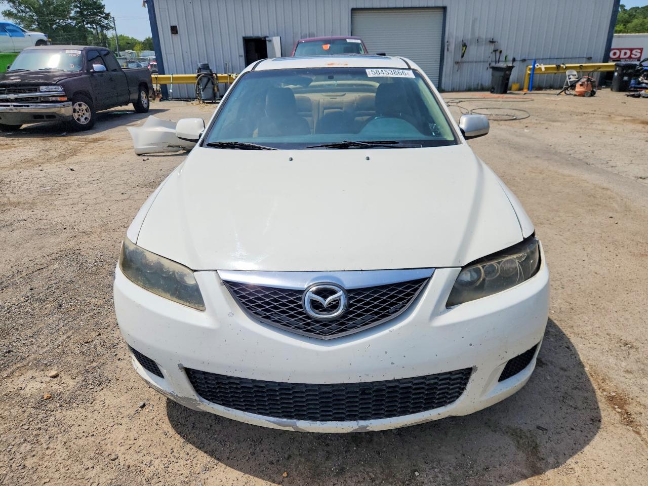2005 Mazda 6 S White vin: 1YVHP80DX55M72078