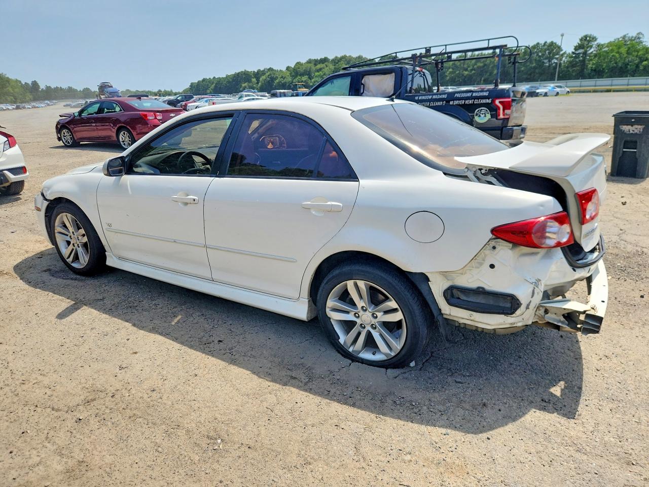 2005 Mazda 6 S White vin: 1YVHP80DX55M72078