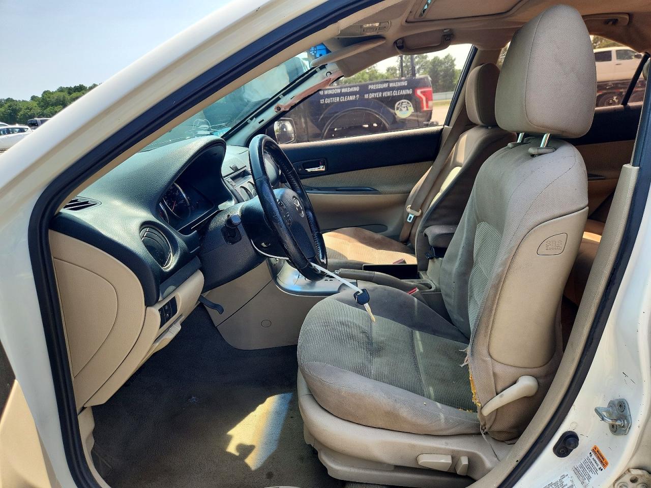 2005 Mazda 6 S White vin: 1YVHP80DX55M72078