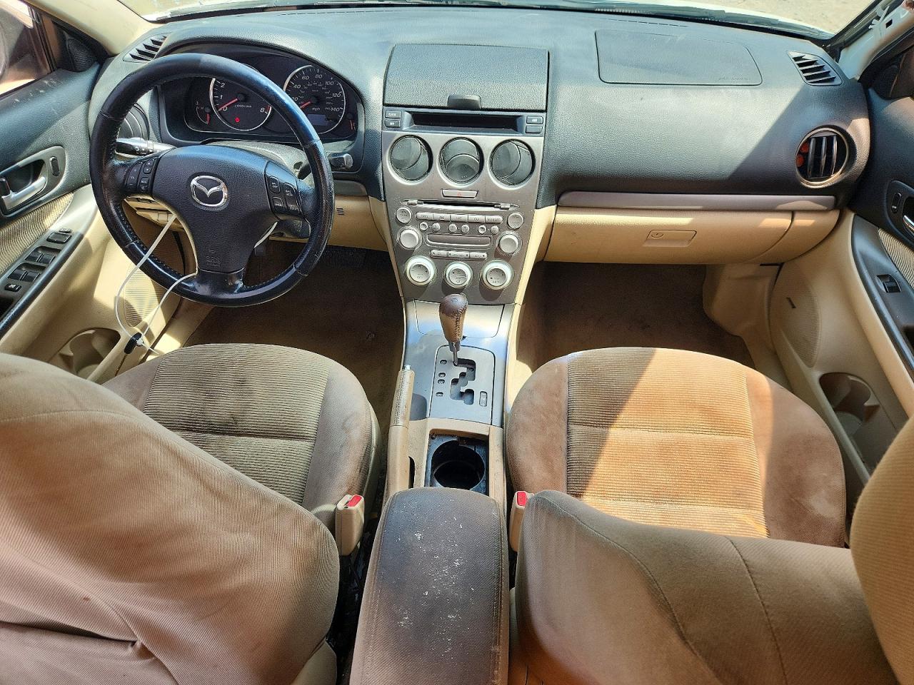 2005 Mazda 6 S White vin: 1YVHP80DX55M72078