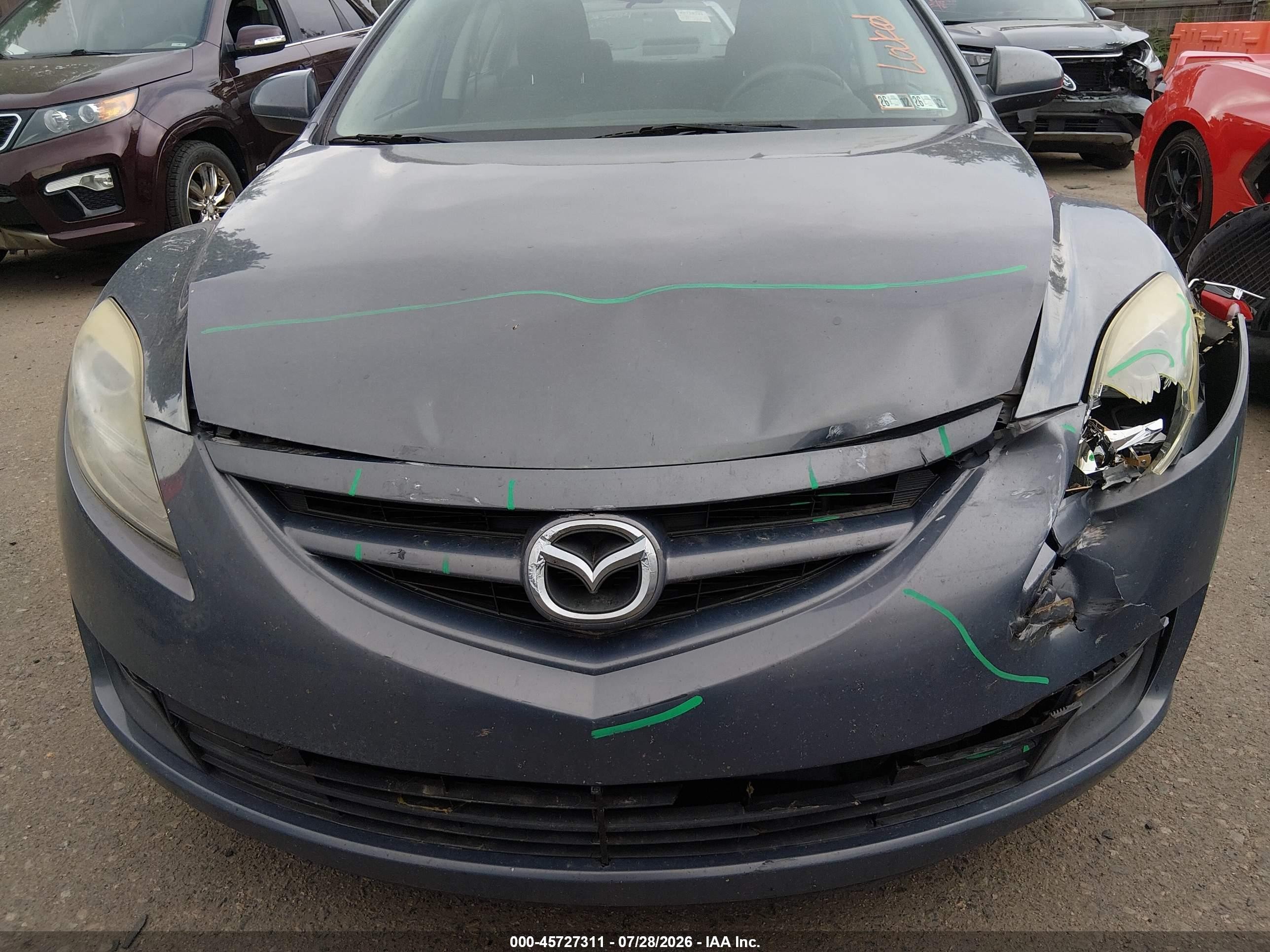 2009 Mazda 6 I Gray vin: 1YVHP81A395M18163