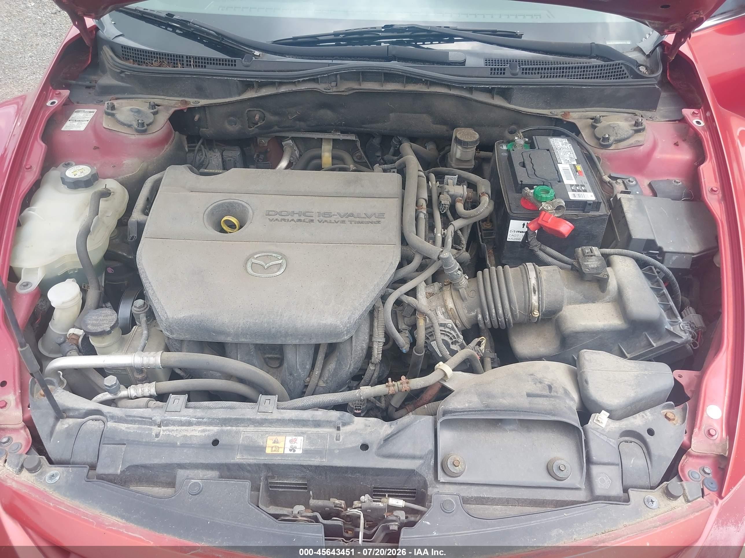 2009 Mazda Mazda6 I Sport Красный vin: 1YVHP81A695M34762