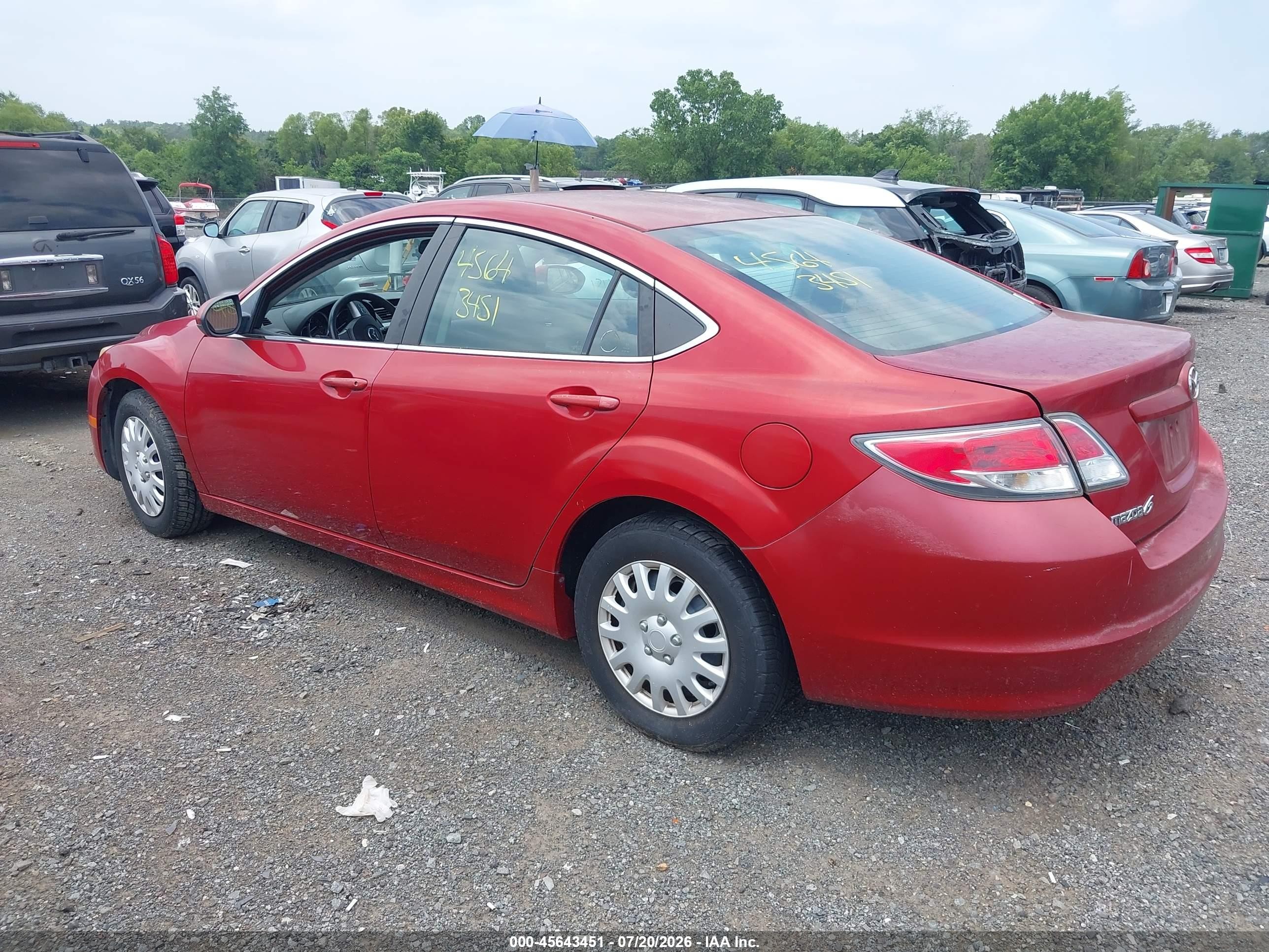 2009 Mazda Mazda6 I Sport Красный vin: 1YVHP81A695M34762