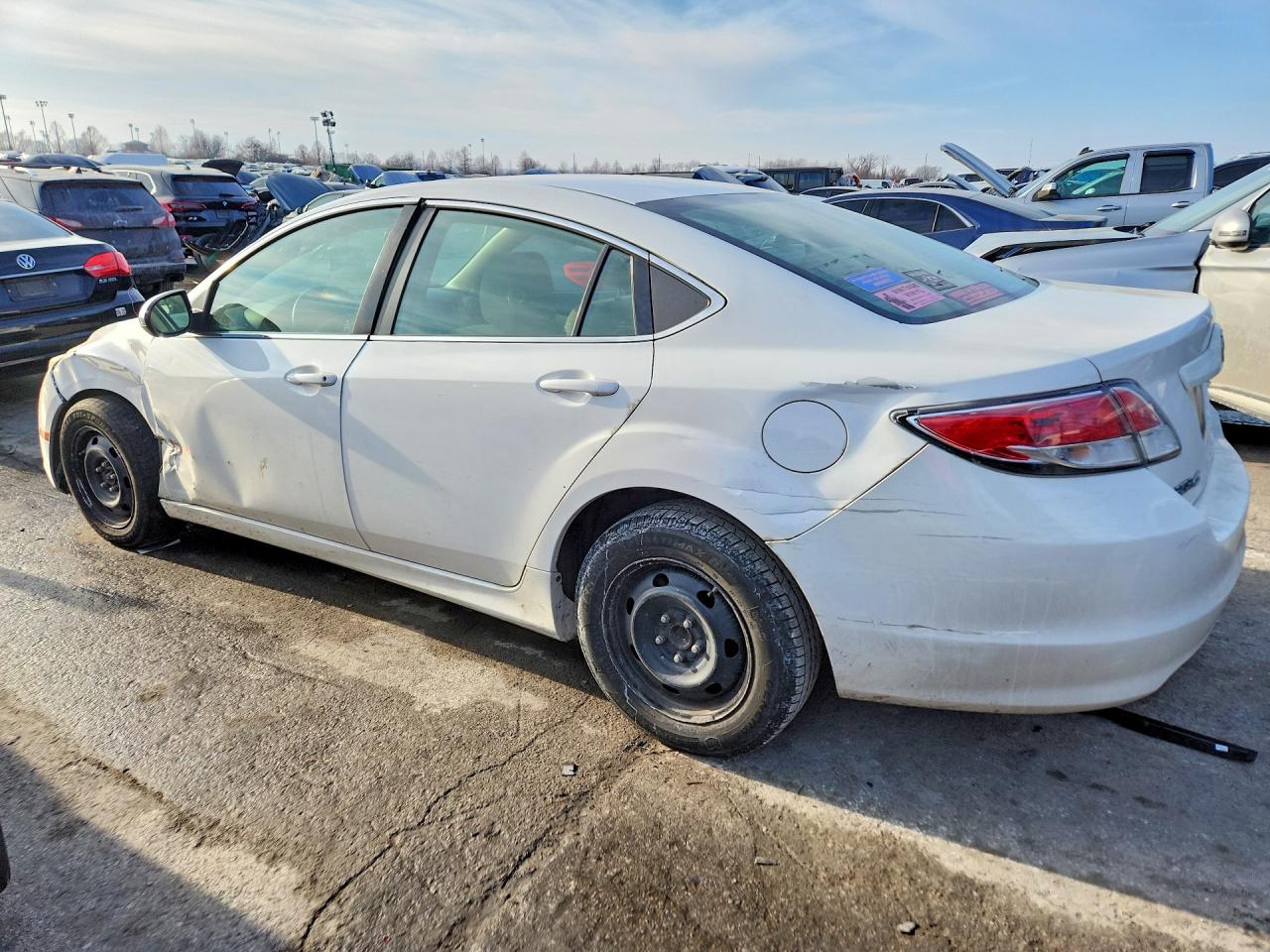 2009 Mazda 6 I White vin: 1YVHP81A795M20501