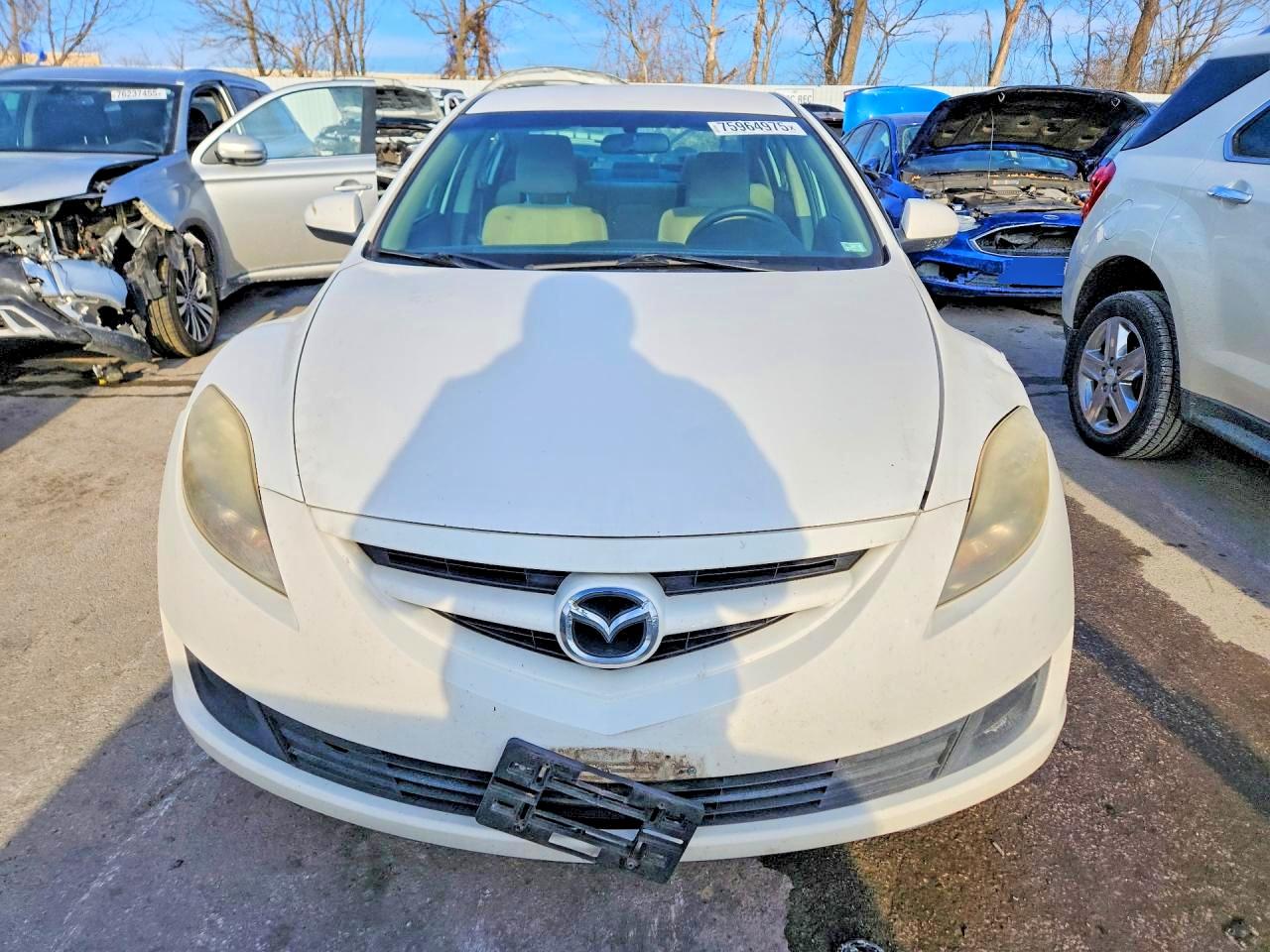 2009 Mazda 6 I White vin: 1YVHP81A795M20501