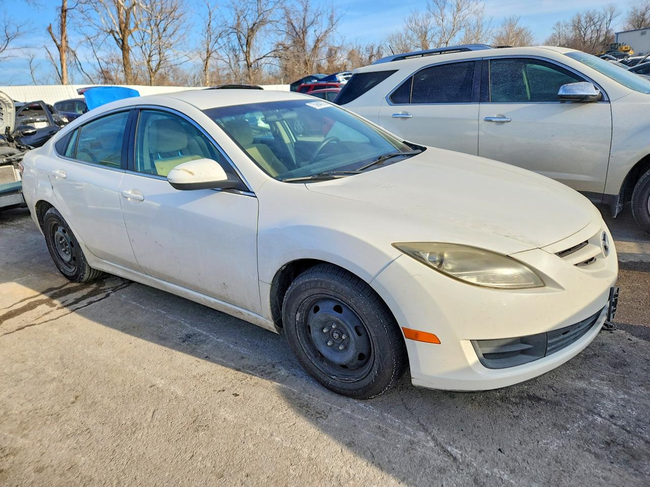 2009 Mazda 6 I White vin: 1YVHP81A795M20501