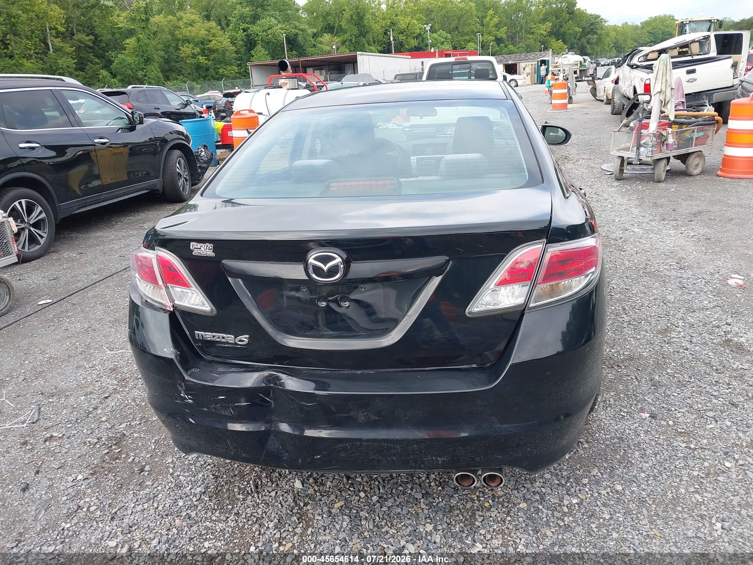 2009 Mazda Mazda6 I Touring Black vin: 1YVHP82A995M06145