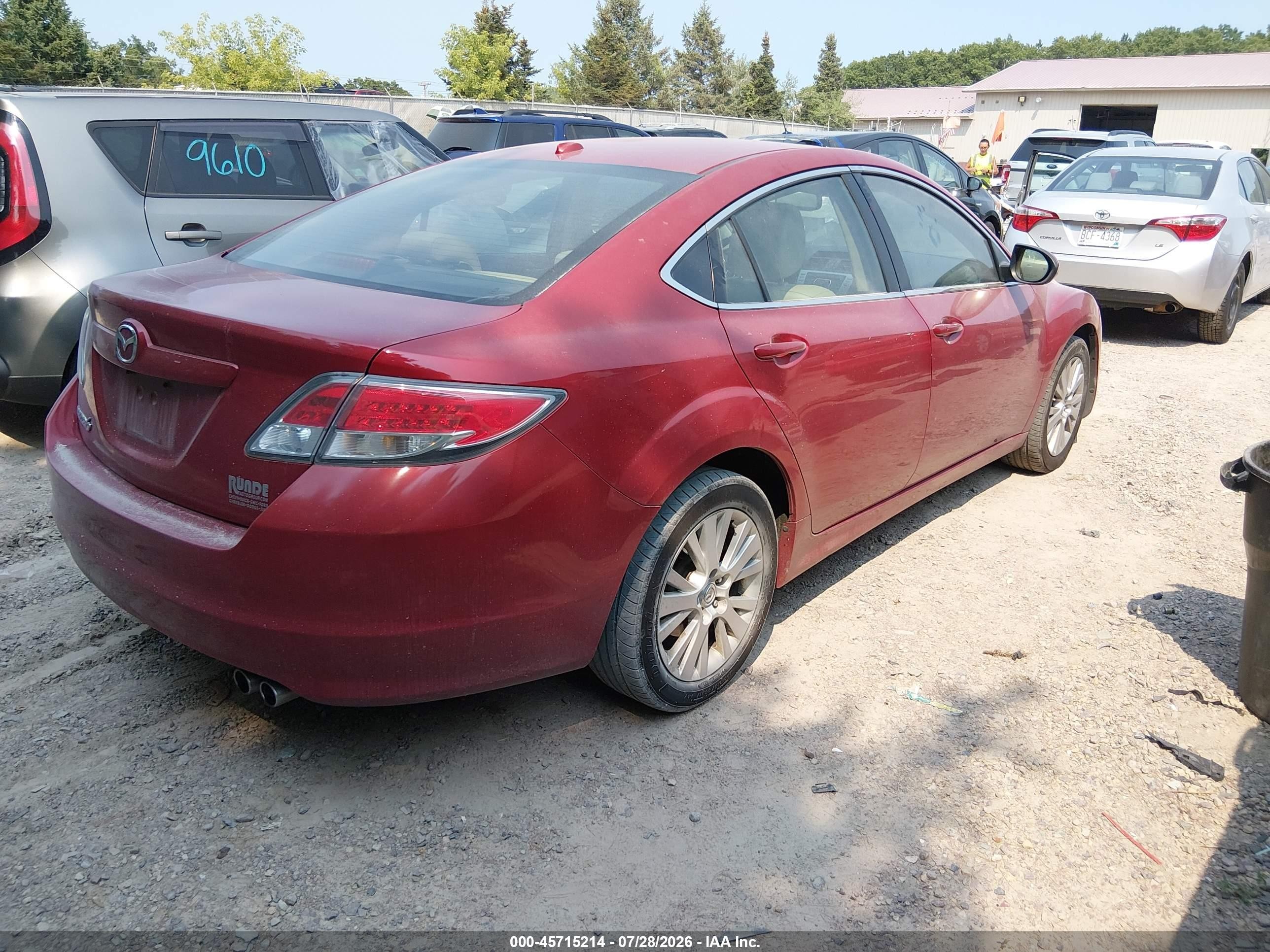 2009 Mazda Mazda6 I Grand Touring Red vin: 1YVHP82A995M36200