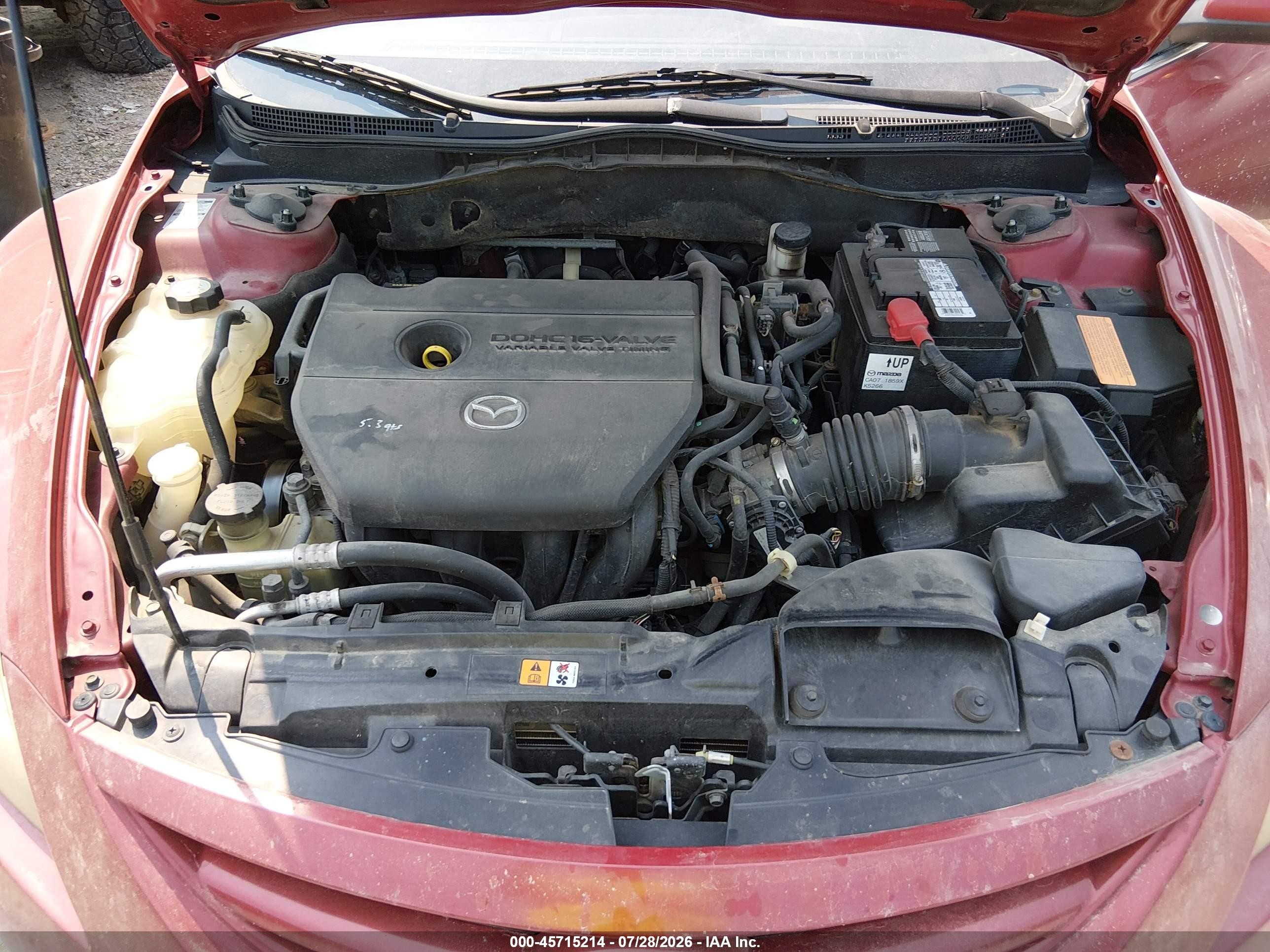 2009 Mazda Mazda6 I Grand Touring Red vin: 1YVHP82A995M36200