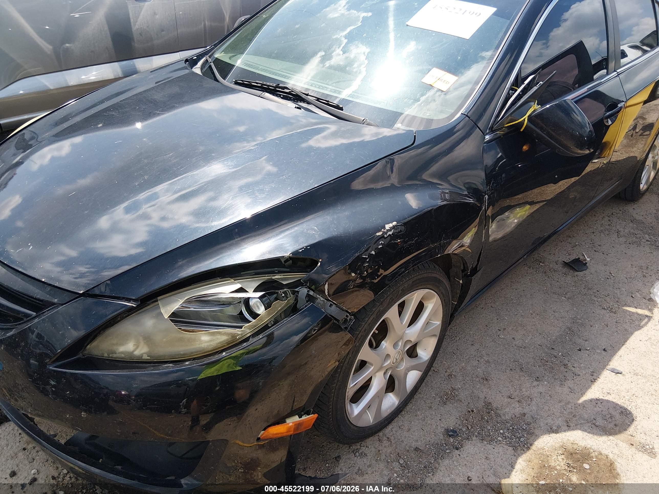 2009 Mazda Mazda6 S Grand Touring Black vin: 1YVHP82B495M06370
