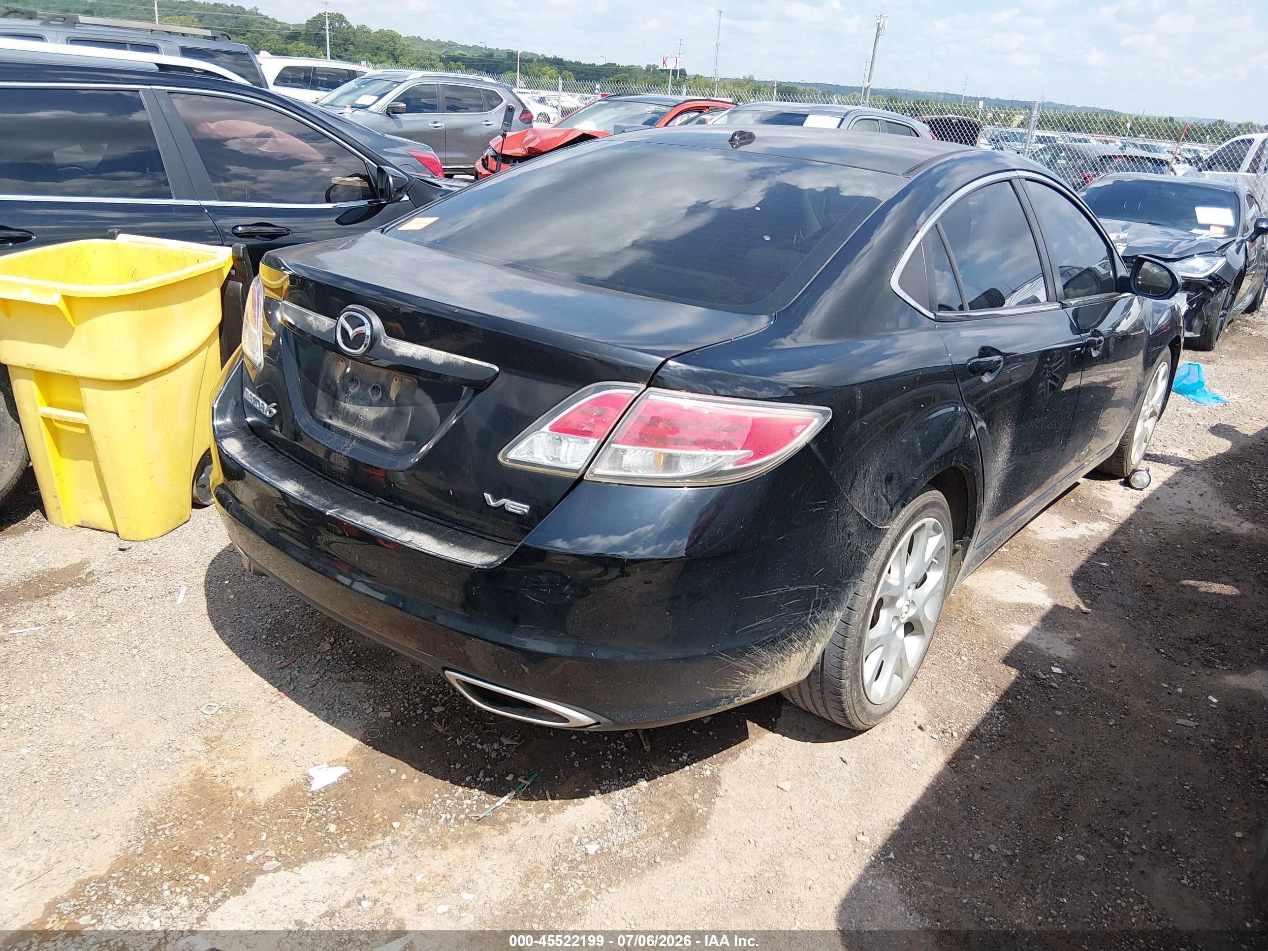 2009 Mazda Mazda6 S Grand Touring Black vin: 1YVHP82B495M06370
