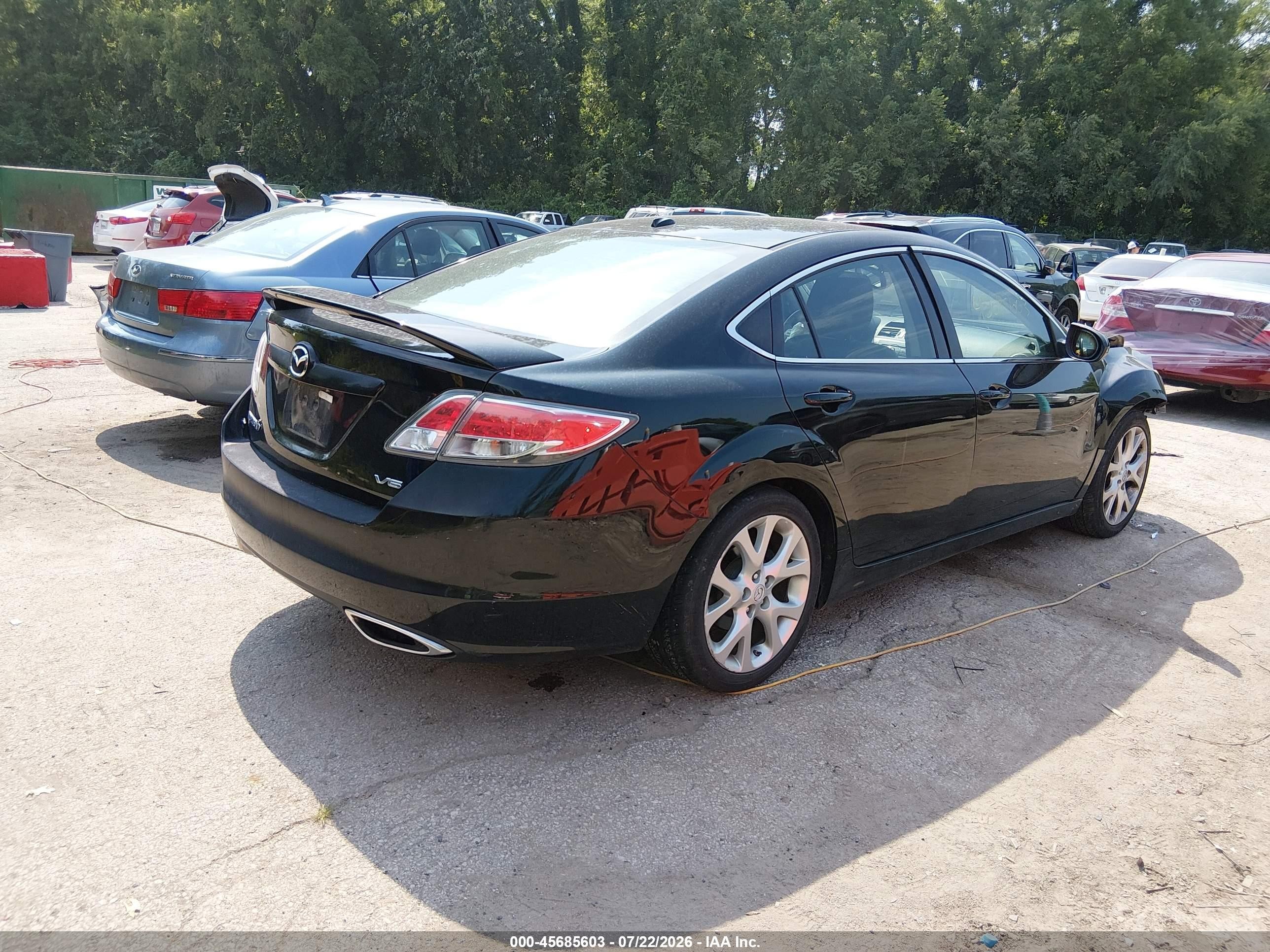 2009 Mazda Mazda6 S Grand Touring Black vin: 1YVHP82B795M33899