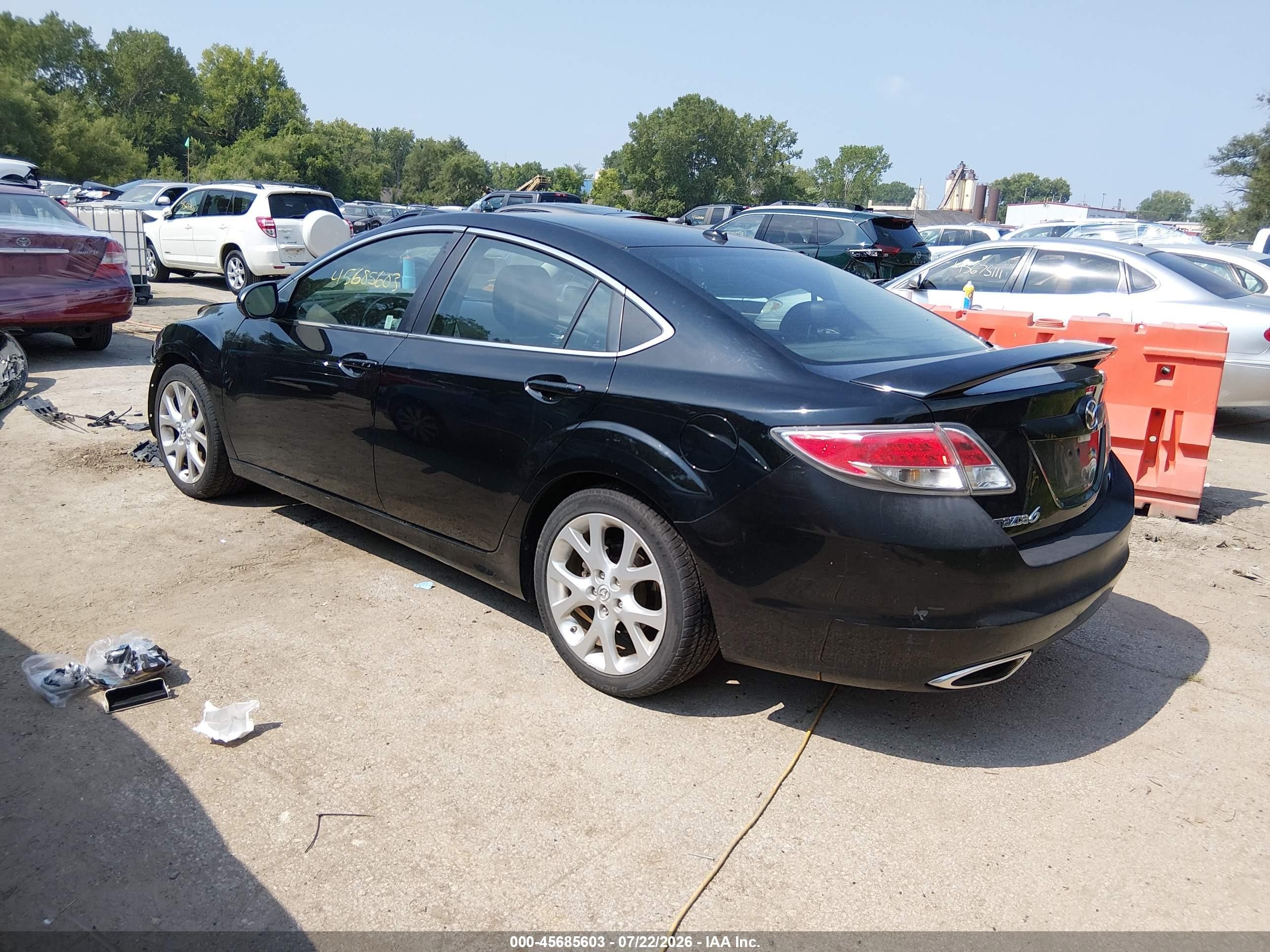 2009 Mazda Mazda6 S Grand Touring Black vin: 1YVHP82B795M33899